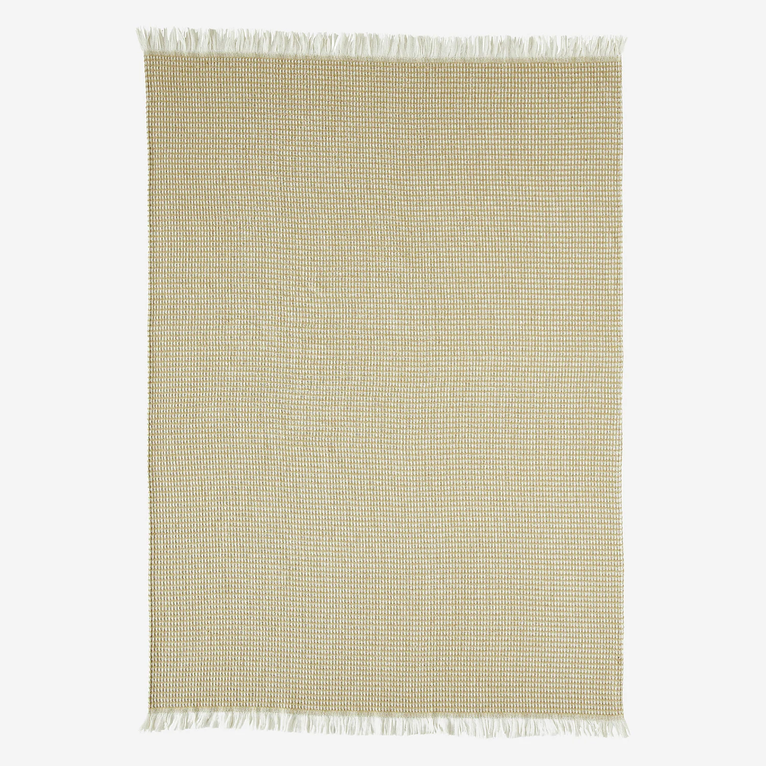 Plaid en coton recyclé - 120 x 180 cm - Beige - 8