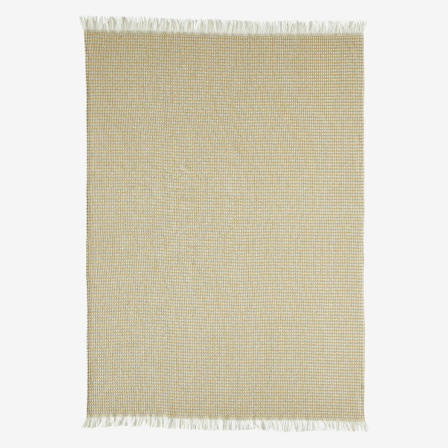 Plaid en coton recyclé - 120 x 180 cm - Beige - 8