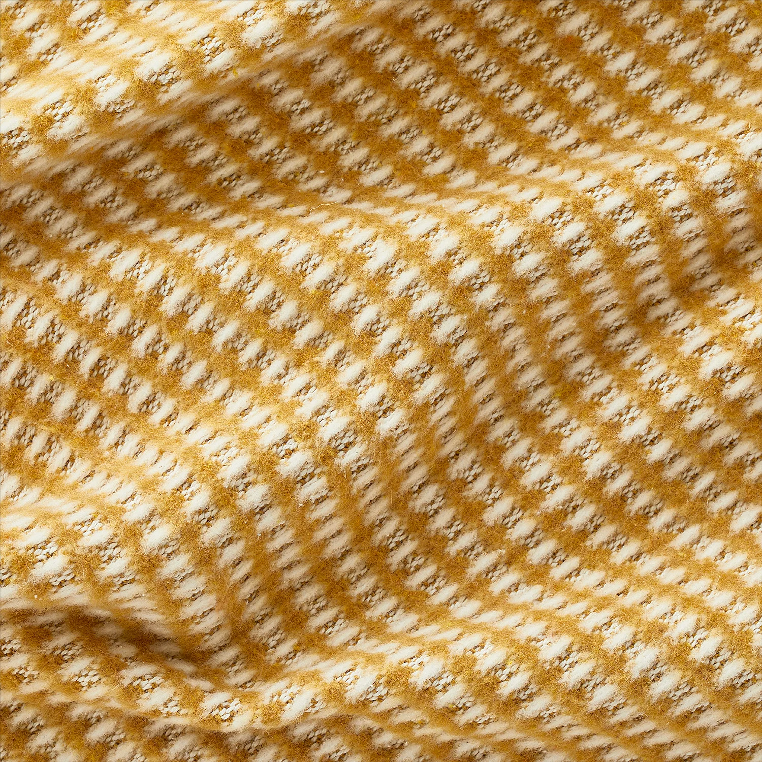 Plaid en coton recyclé - 120 x 180 cm - Ocre - 4