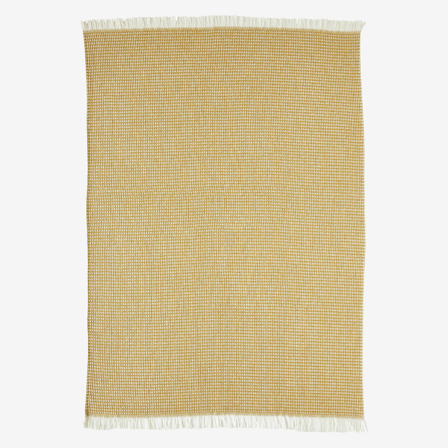 Plaid en coton recyclé - 120 x 180 cm - Ocre - 8