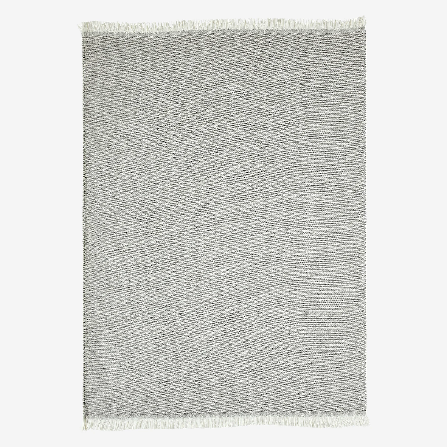 Plaid en coton et laine recyclés - 120 x 180 cm - Granit - 8