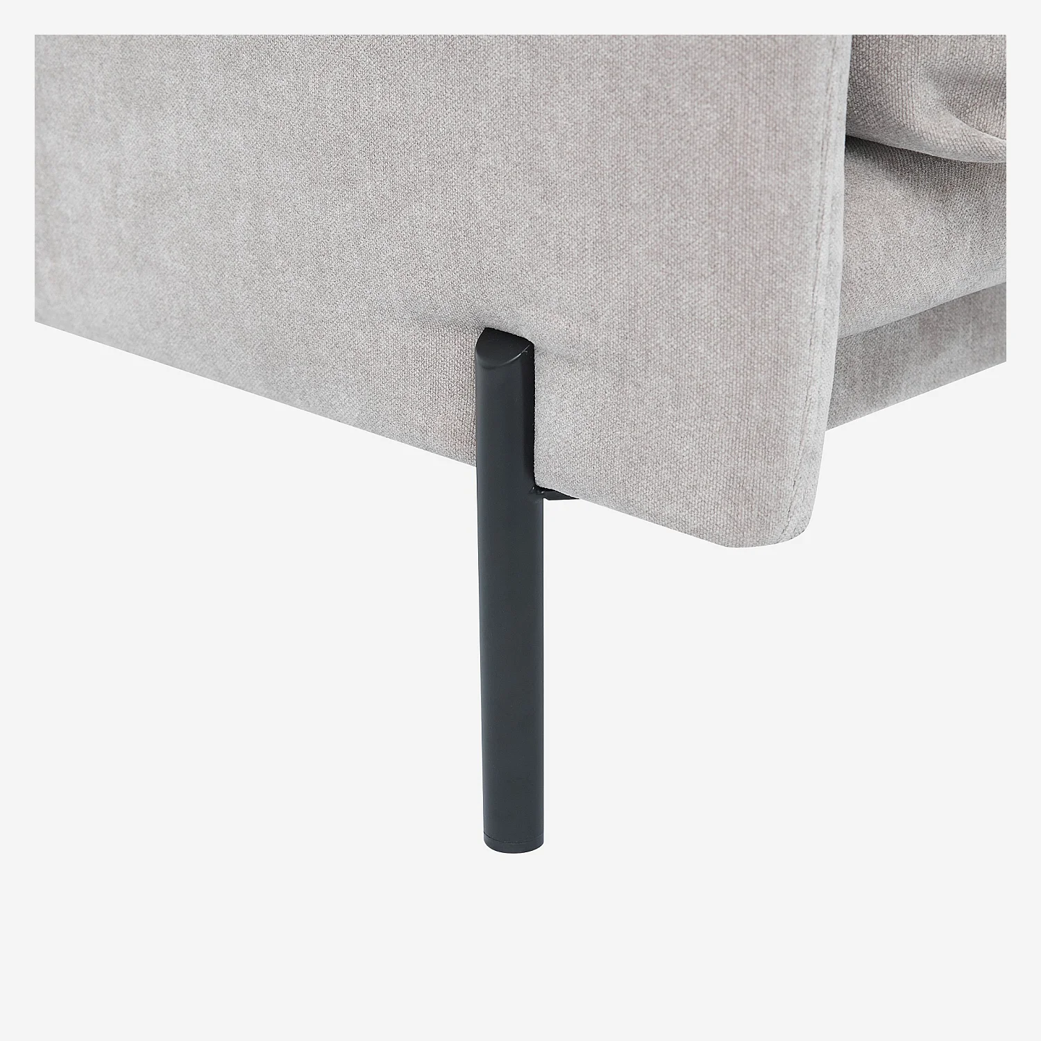 Canapé 3 places déhoussable en tissu garni de plumes - Gris perle - 6