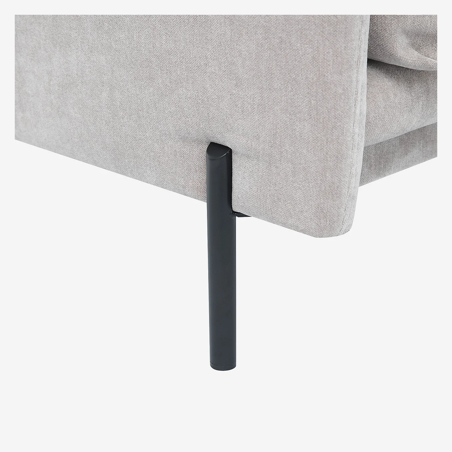 Canapé 3 places déhoussable en tissu garni de plumes - Gris perle - 6