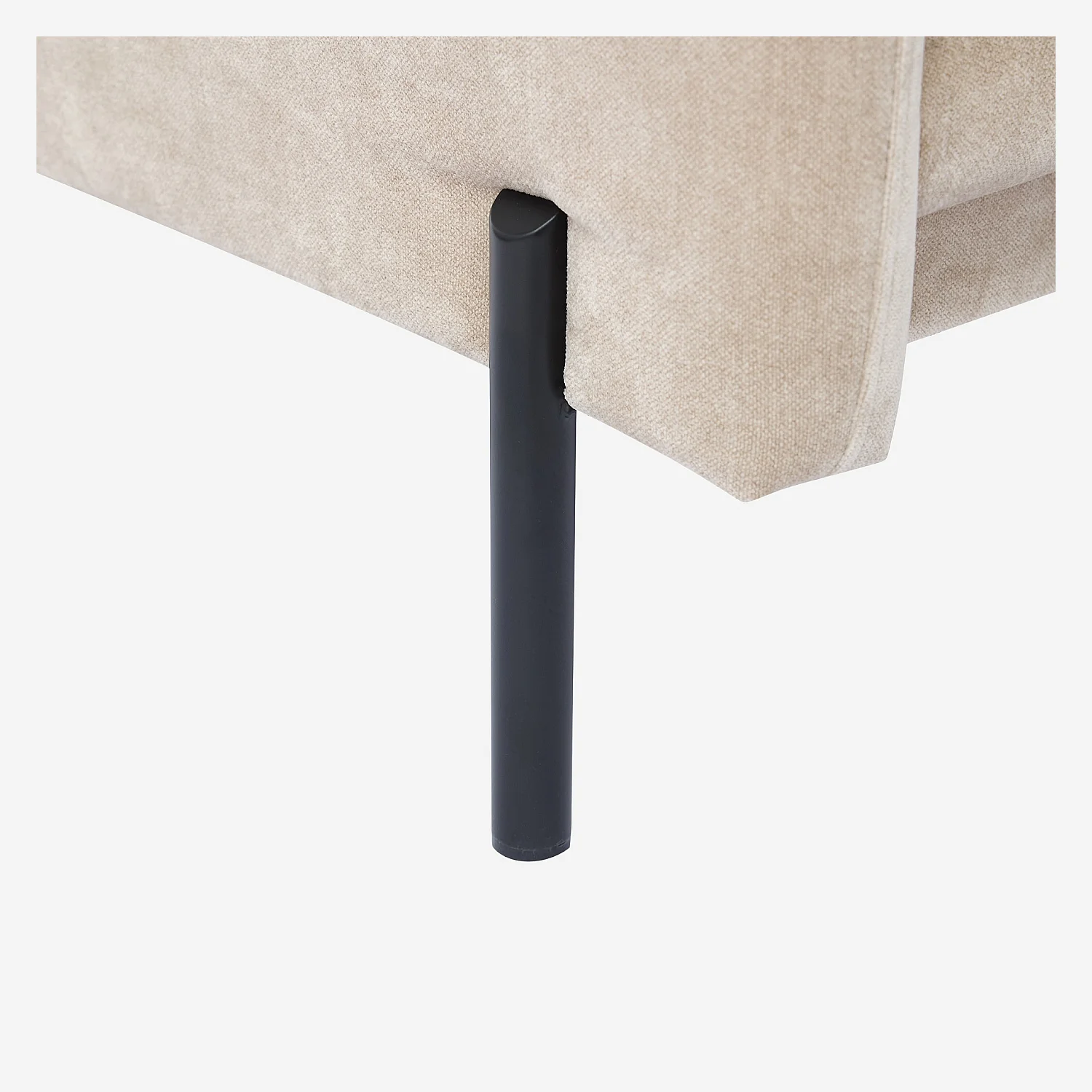 Canapé 3 places déhoussable en tissu garni de plumes - Taupe - 7