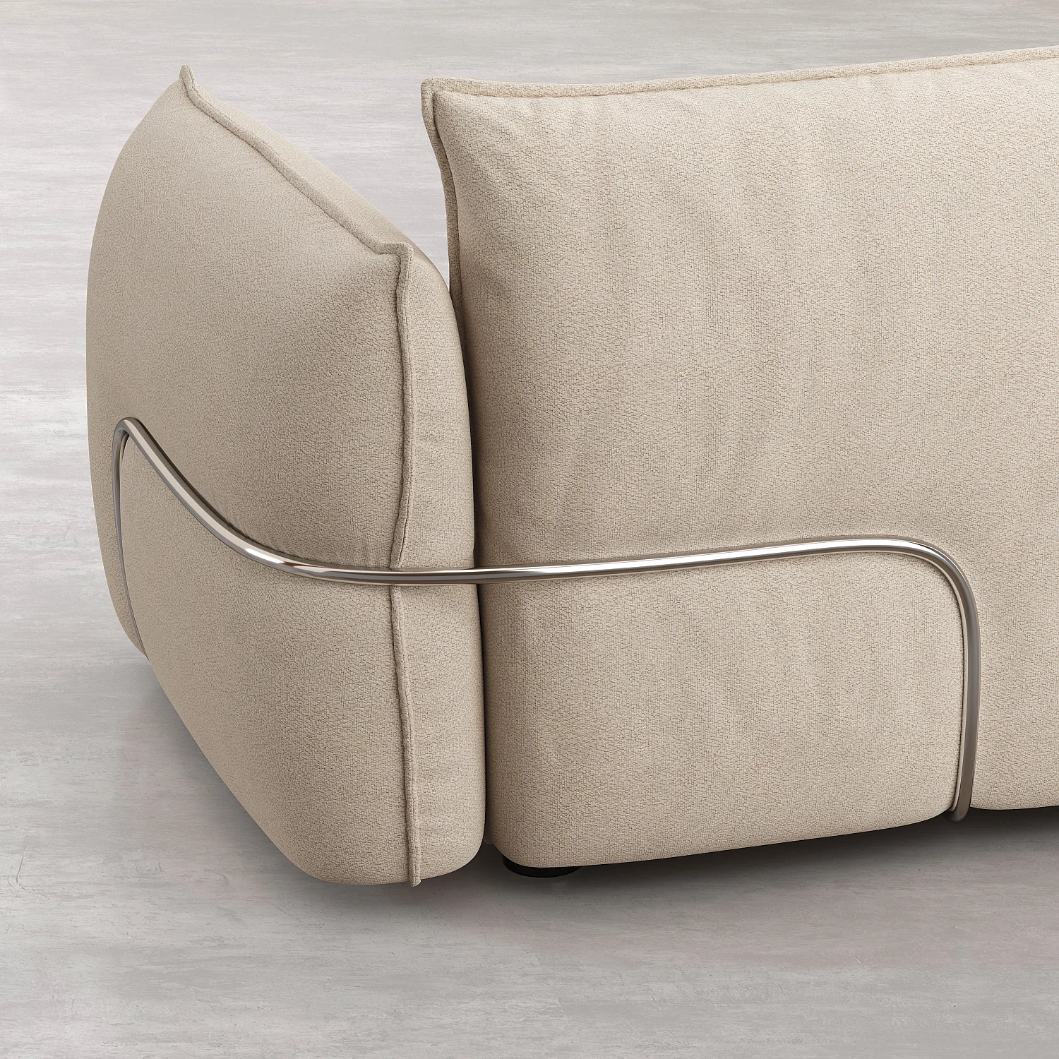 CELESTE - 3-Sitzer-Sofa aus beigem Stoff mit linker Ecke - 3