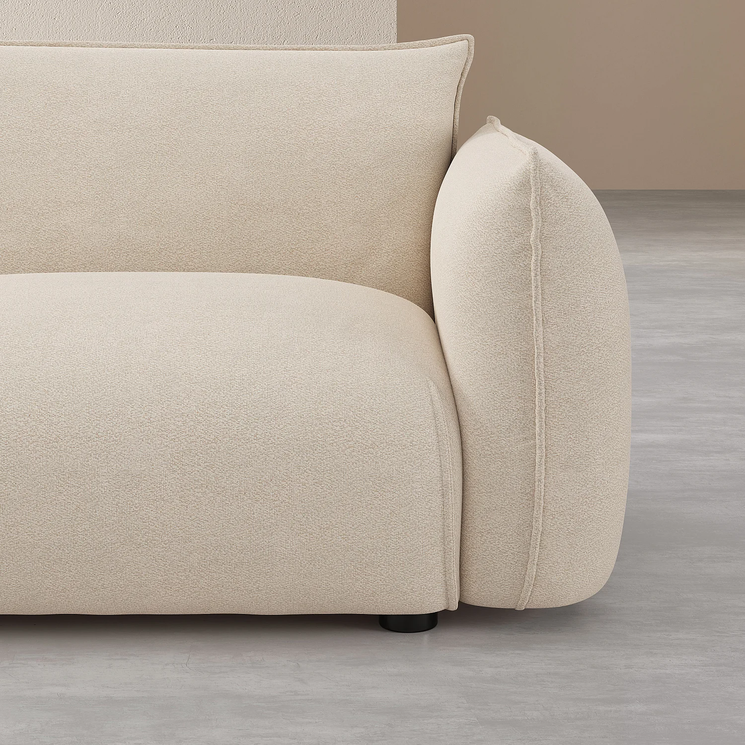 CELESTE - 3-Sitzer-Sofa aus beigem Stoff mit linker Ecke - 7