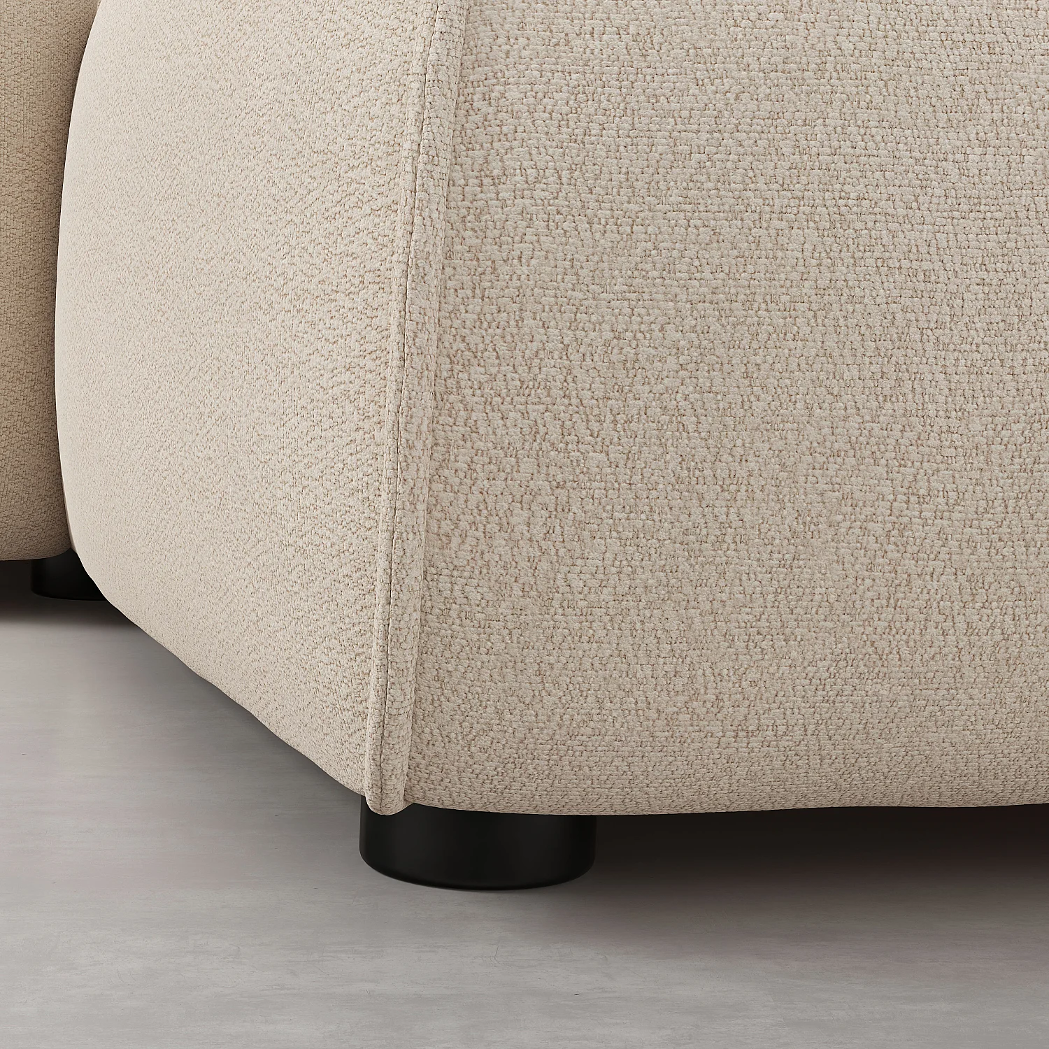 CELESTE - 3-Sitzer-Sofa aus beigem Stoff mit linker Ecke - 8