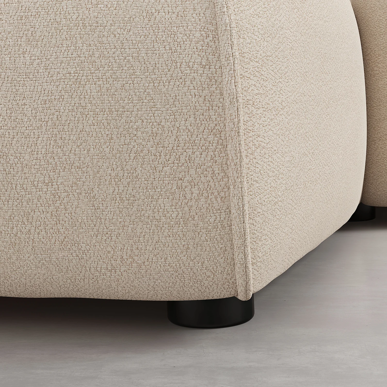 CELESTE - Dreisitzer-Sofa aus beigem Stoff mit rechter Ecke - 8