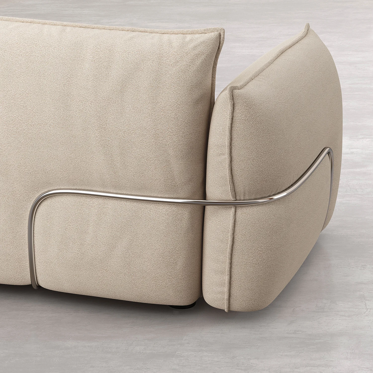 Canapé d'angle droit en tissu - Écru - Design by Morten Georgsen - 3