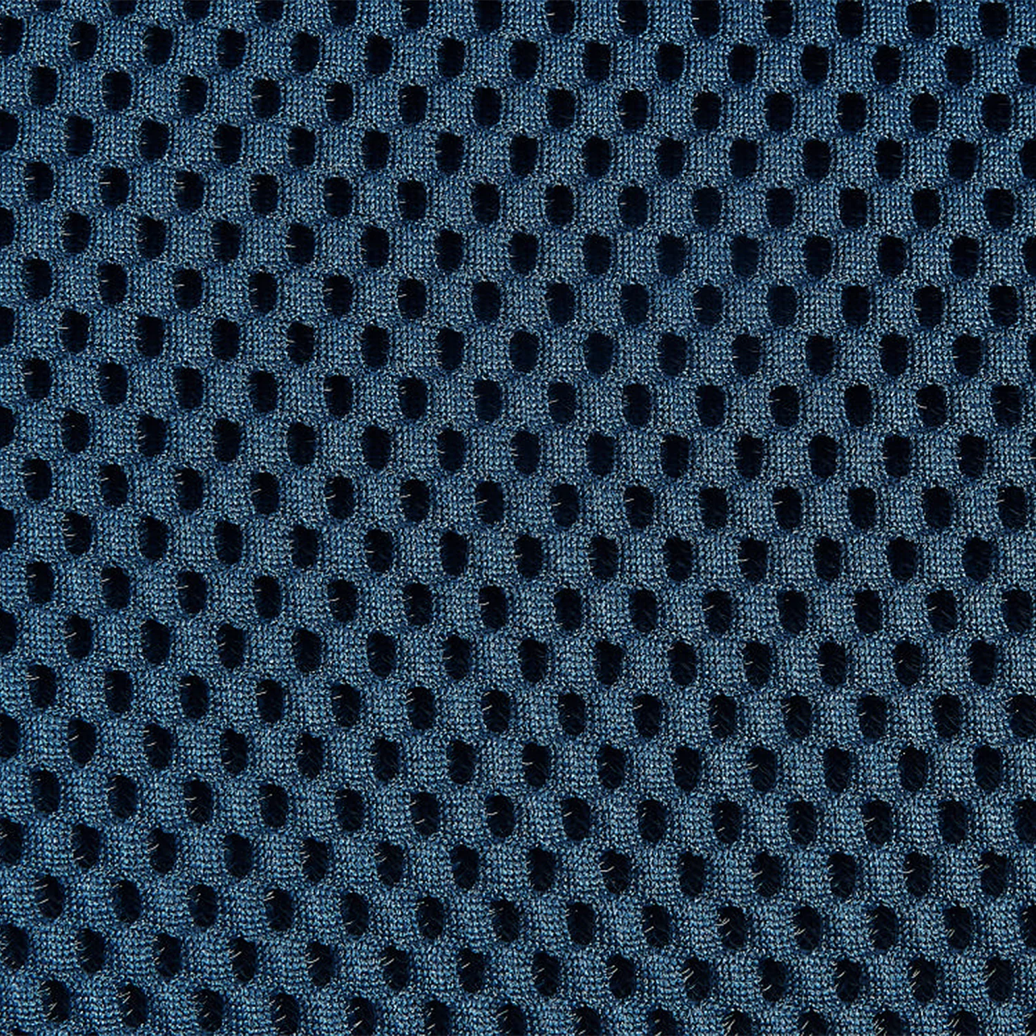 Chaise en tissu 3D et métal noir avec accoudoirs - Bleu marine - 4