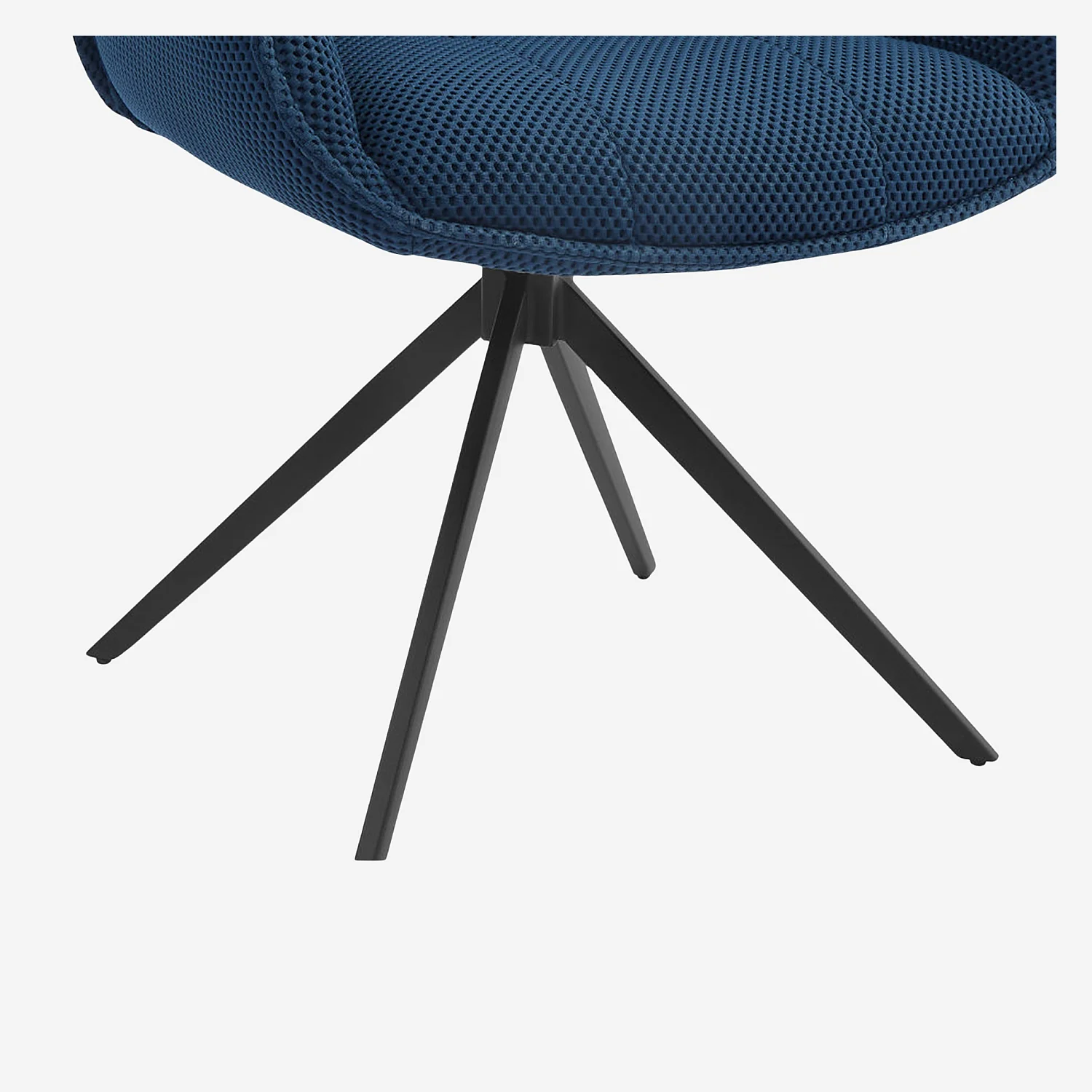 Stoff- und schwarzes Metall-3D-Sessel mit Armlehnen - Marineblau - 3