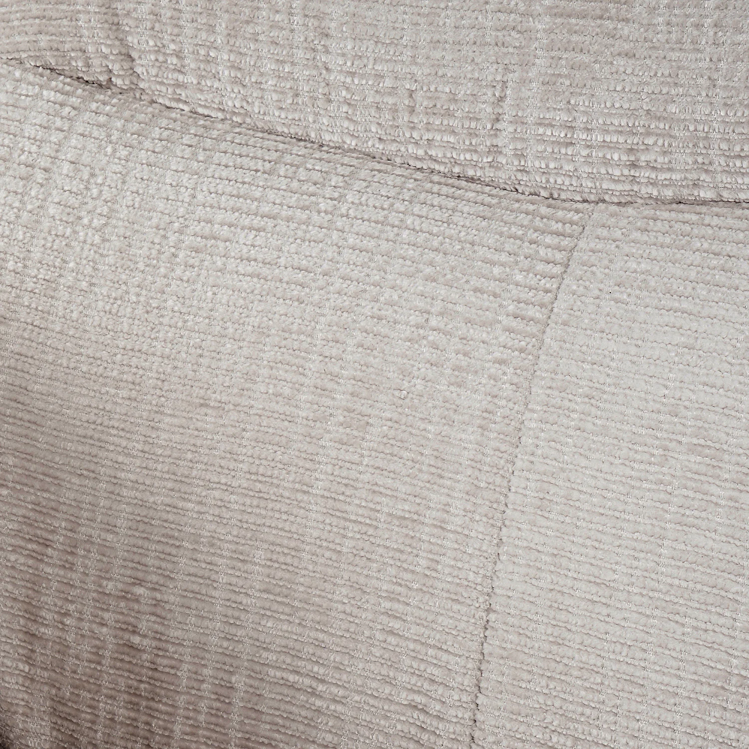 Chaise pivotante en tissu chenille et chêne avec accoudoirs - Ivoire - 3