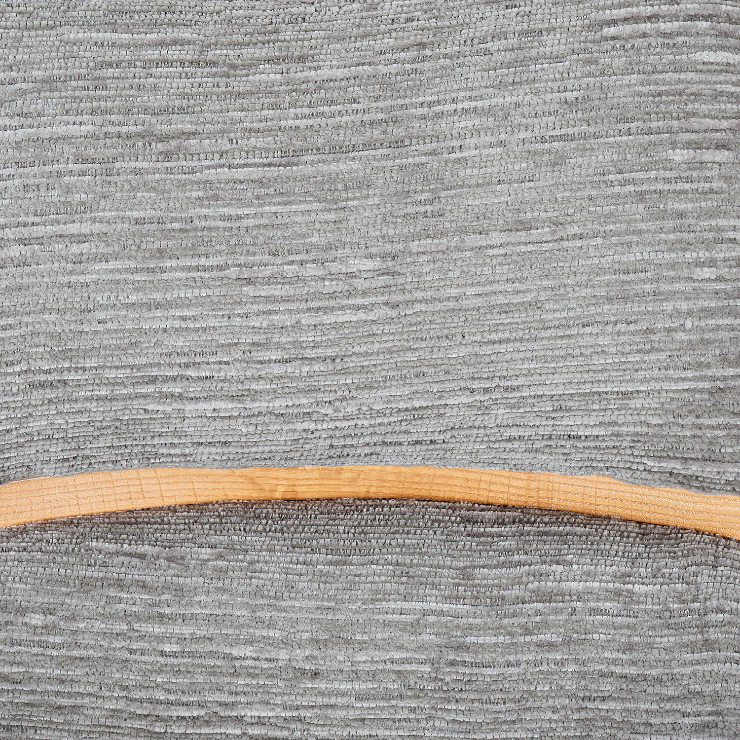 Chaise pivotante en tissu et chêne avec accoudoirs - Gris argent - 3