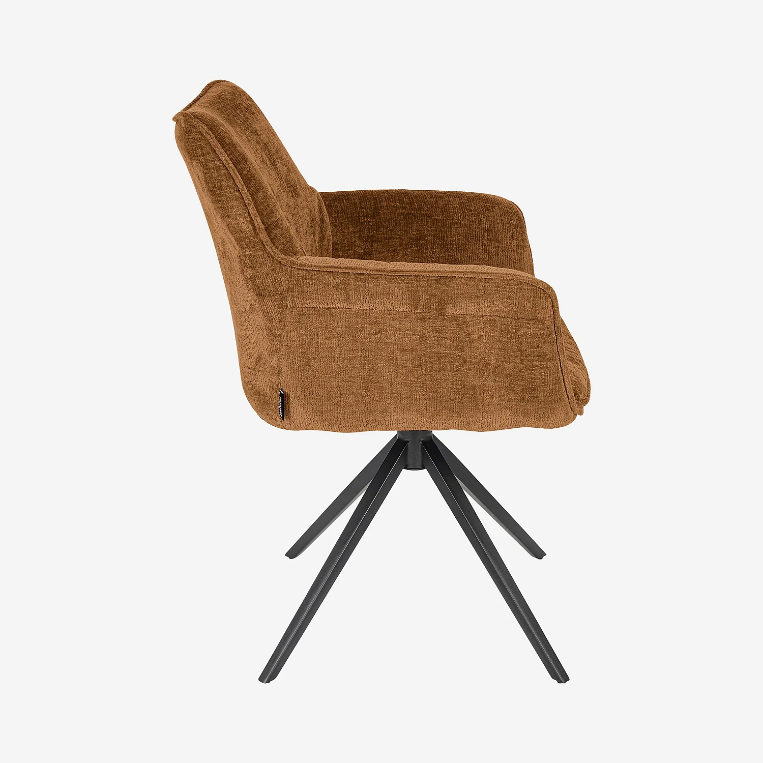 MOGILA Esszimmerstuhl mit Metallbeinen und Armlehnen, orange - 6