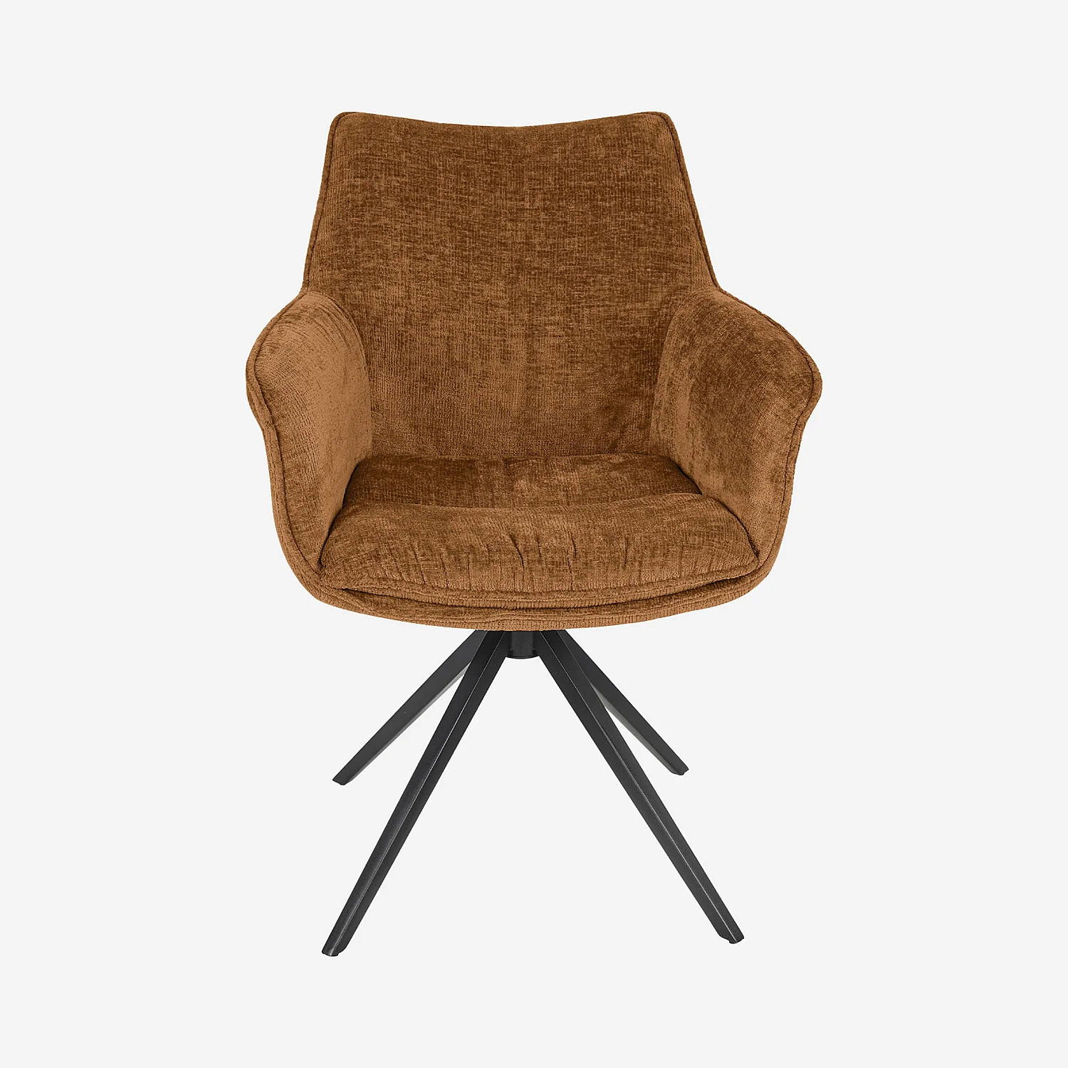 MOGILA Esszimmerstuhl mit Metallbeinen und Armlehnen, orange - 5