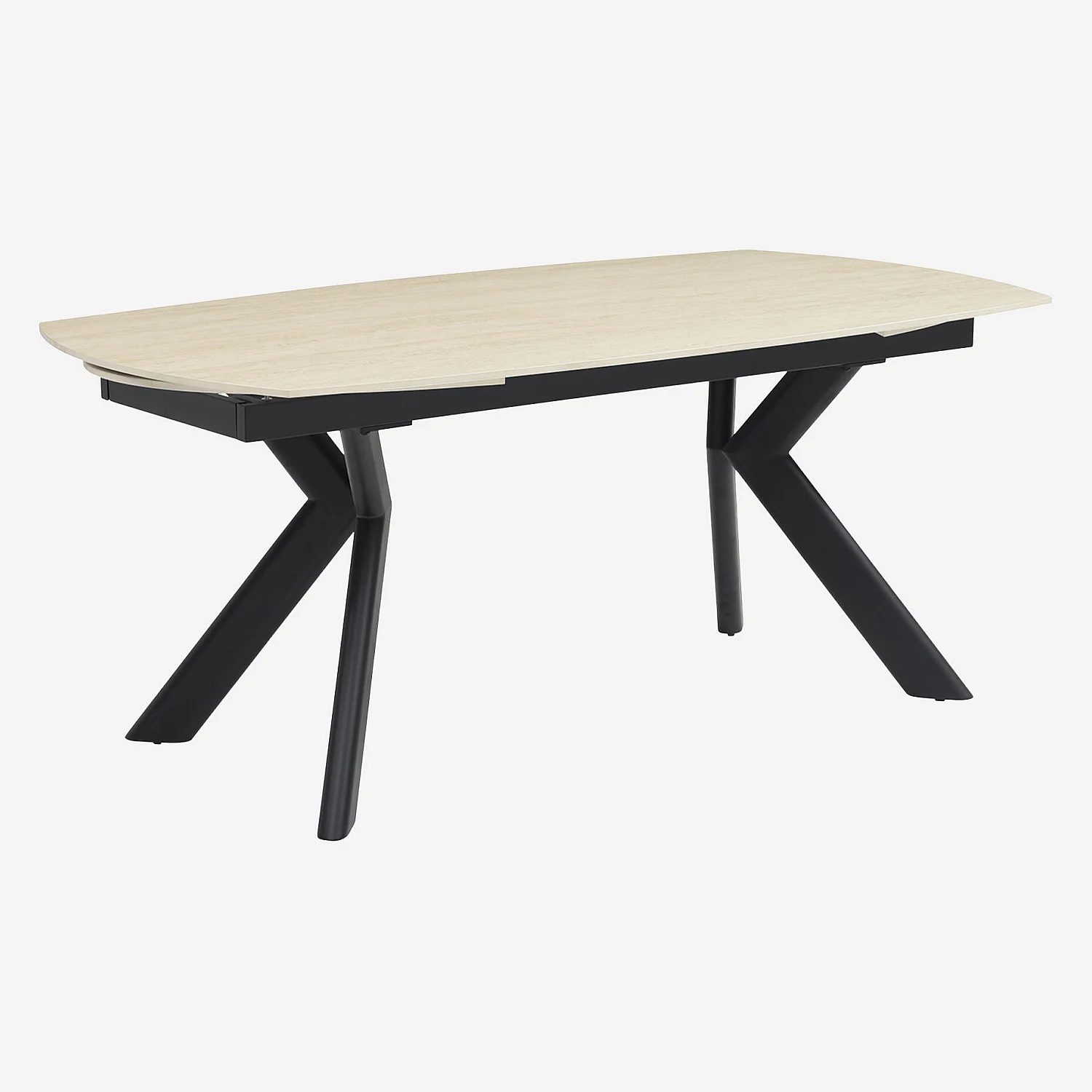 Ovale uitschuifbare keramische tafel - Beige - 5