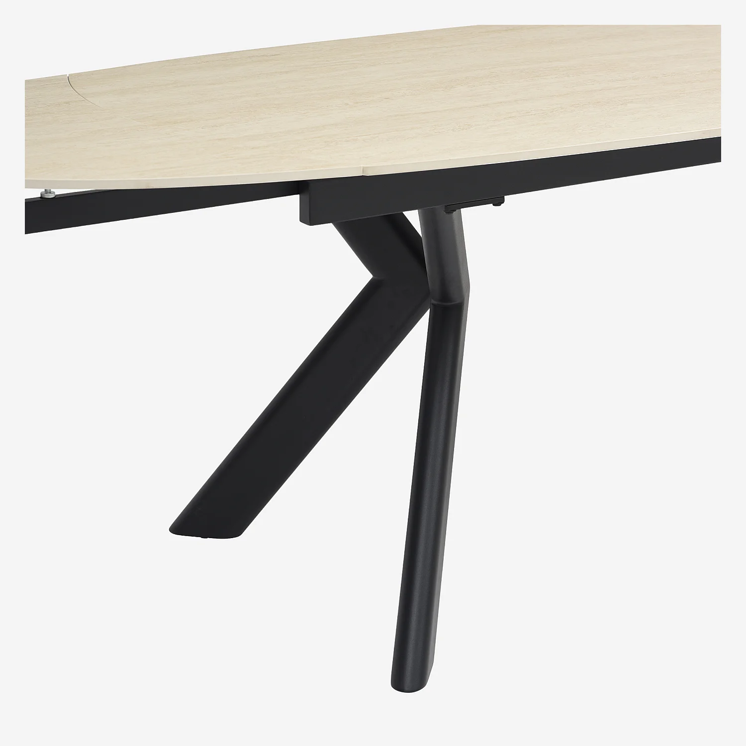 Ovale uitschuifbare keramische tafel - Beige - 7