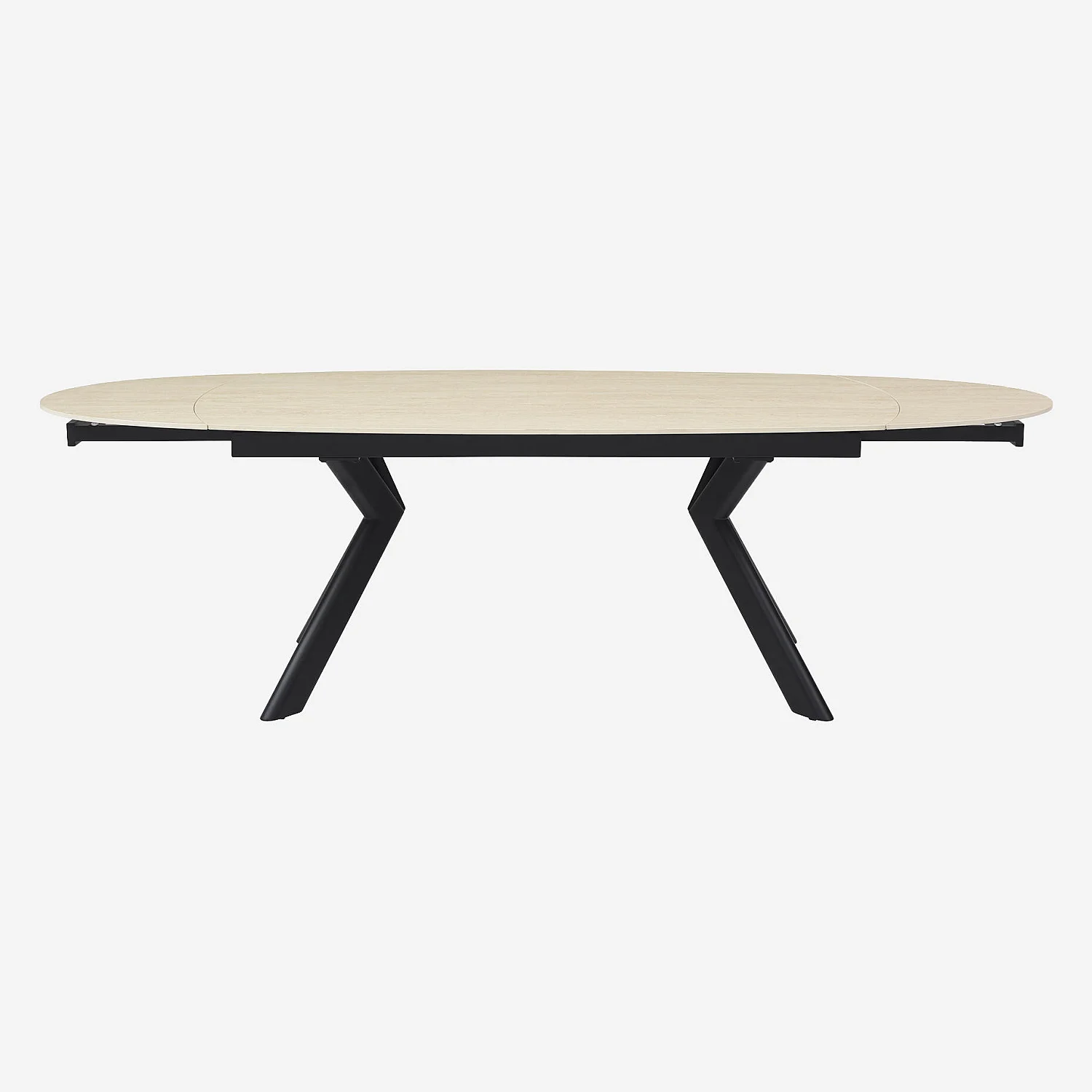 Ovale uitschuifbare keramische tafel - Beige - 9