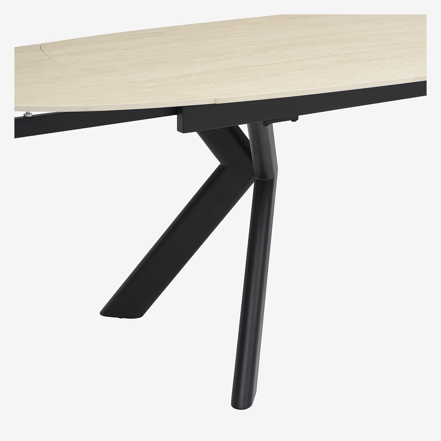 Ovale uitschuifbare keramische tafel - Beige - 7