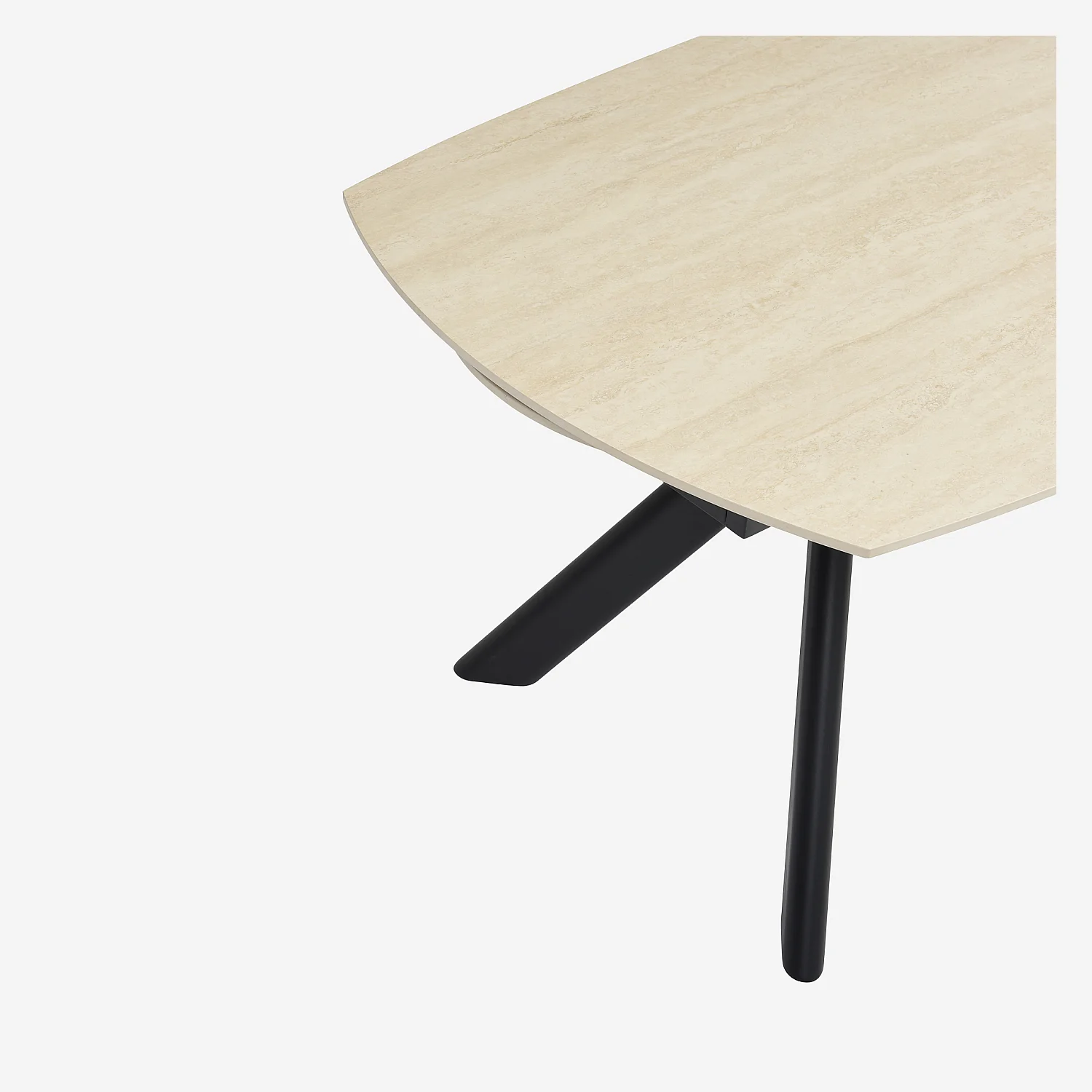 Ovale uitschuifbare keramische tafel - Beige - 3