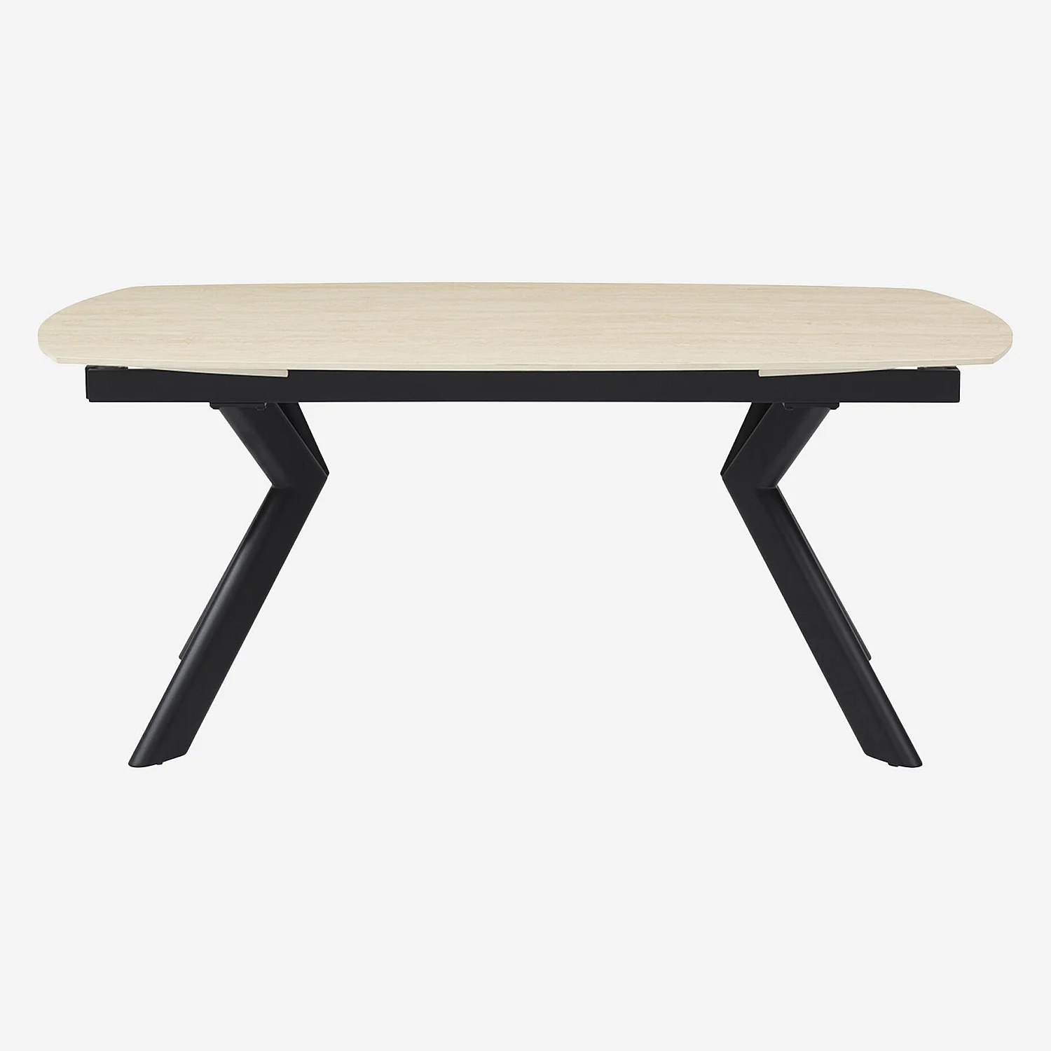 Ovale uitschuifbare keramische tafel - Beige - 2