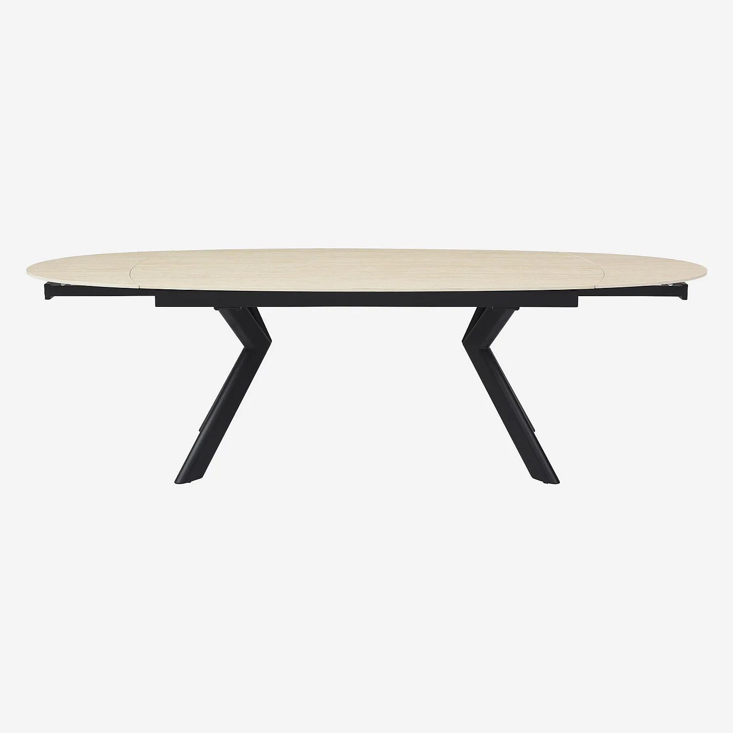 Ovale uitschuifbare keramische tafel - Beige - 9