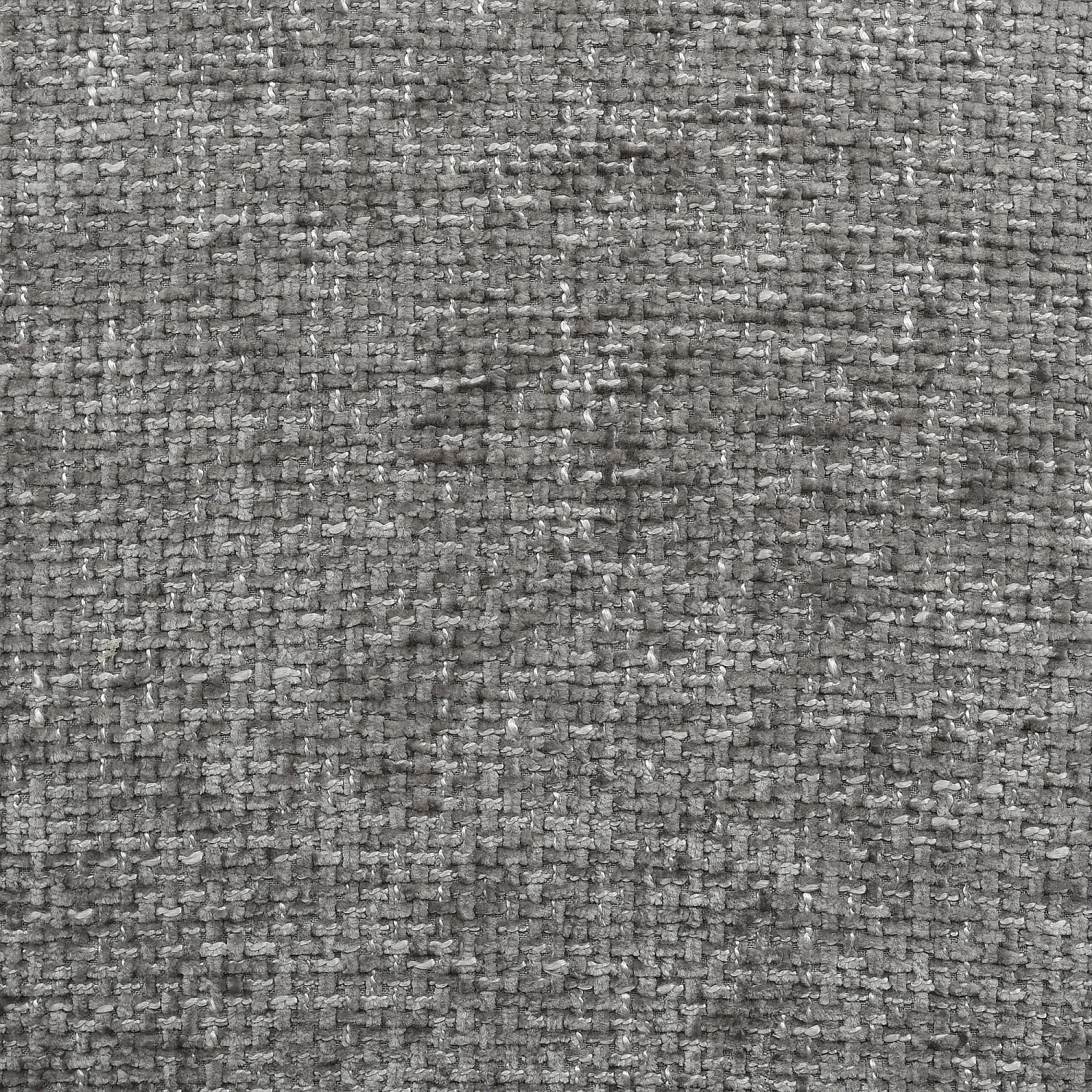 Set di 2 sedie in tessuto chenille e legno massello color noce - Grigio argento - 7