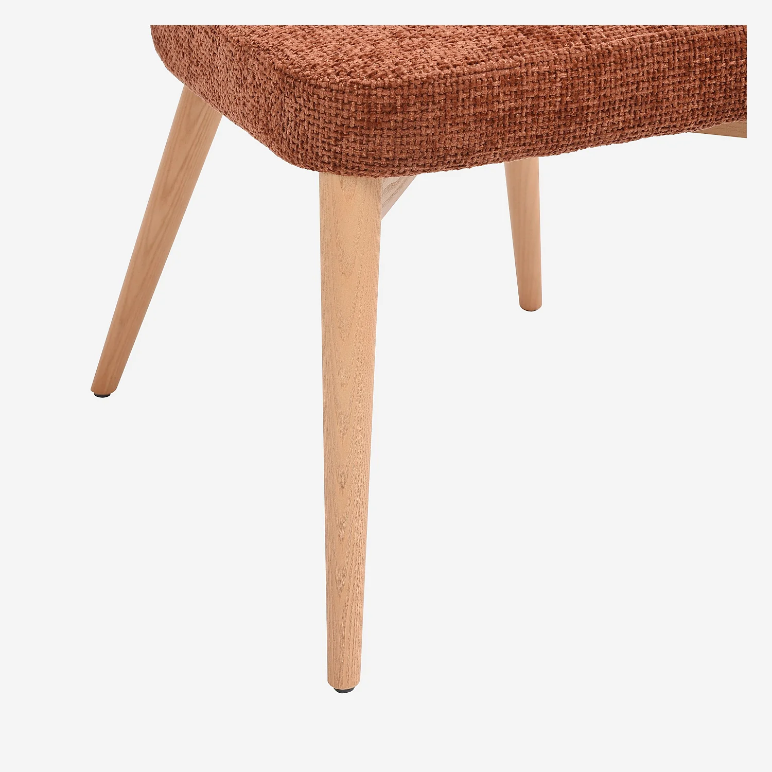 Set di 2 sedie in velluto e legno massello color rovere - Terracotta - 8