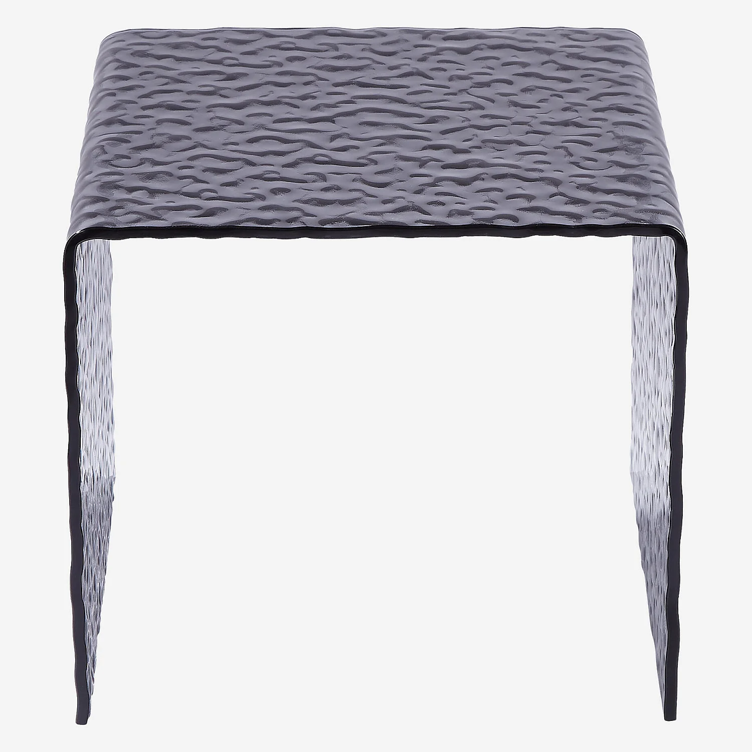 Tavolino in vetro temperato a forma quadrata - Grigio fumé - 3