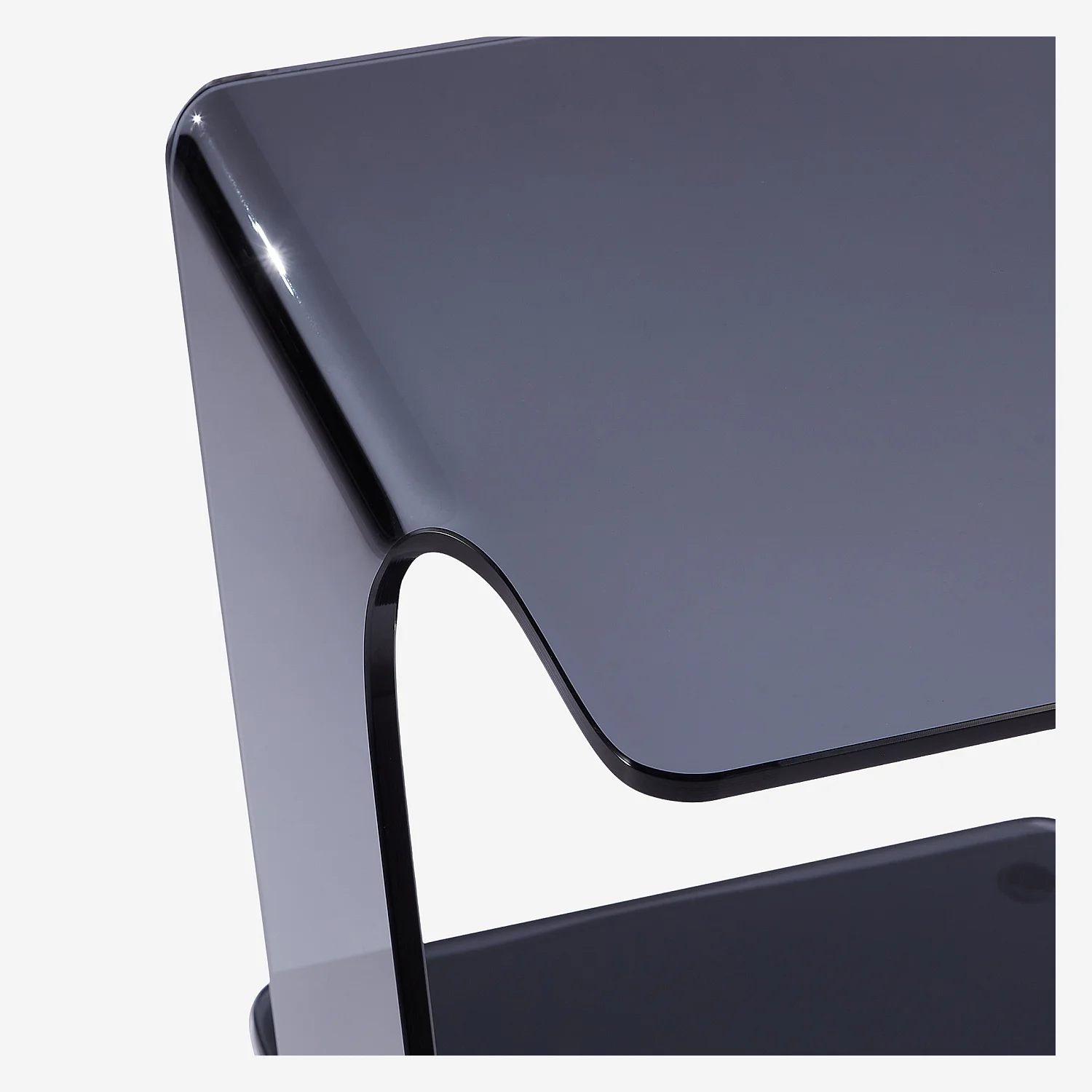 Table d'appoint en verre - Gris fumé - 2