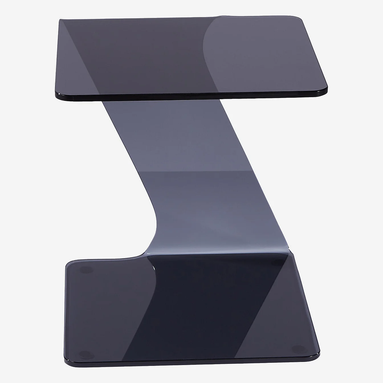 Table d'appoint en verre - Gris fumé - 4