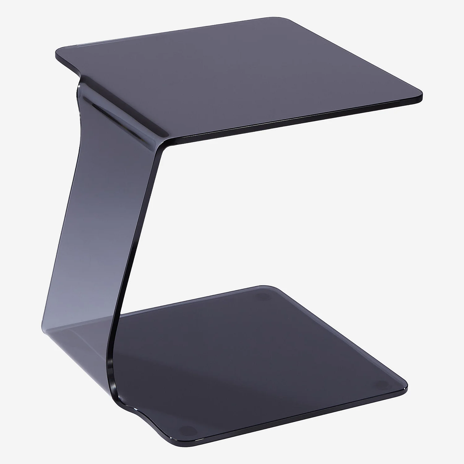 Table d'appoint en verre - Gris fumé - 5