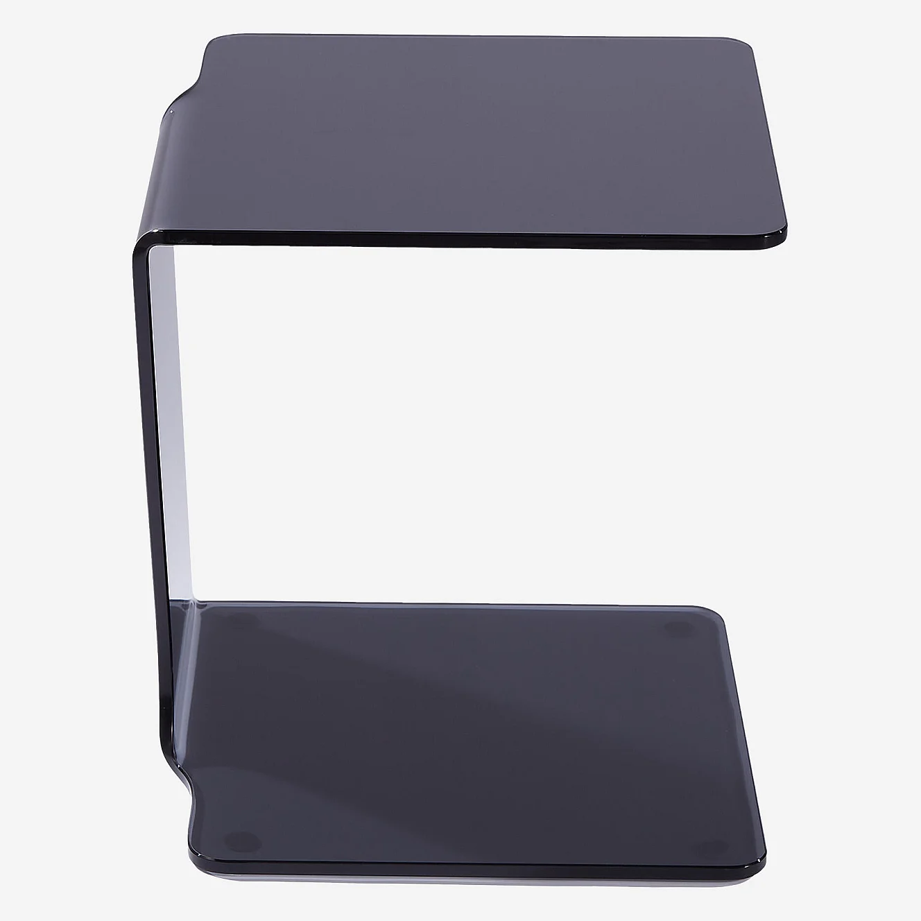 Tavolino in vetro temperato - Grigio fumé - 1