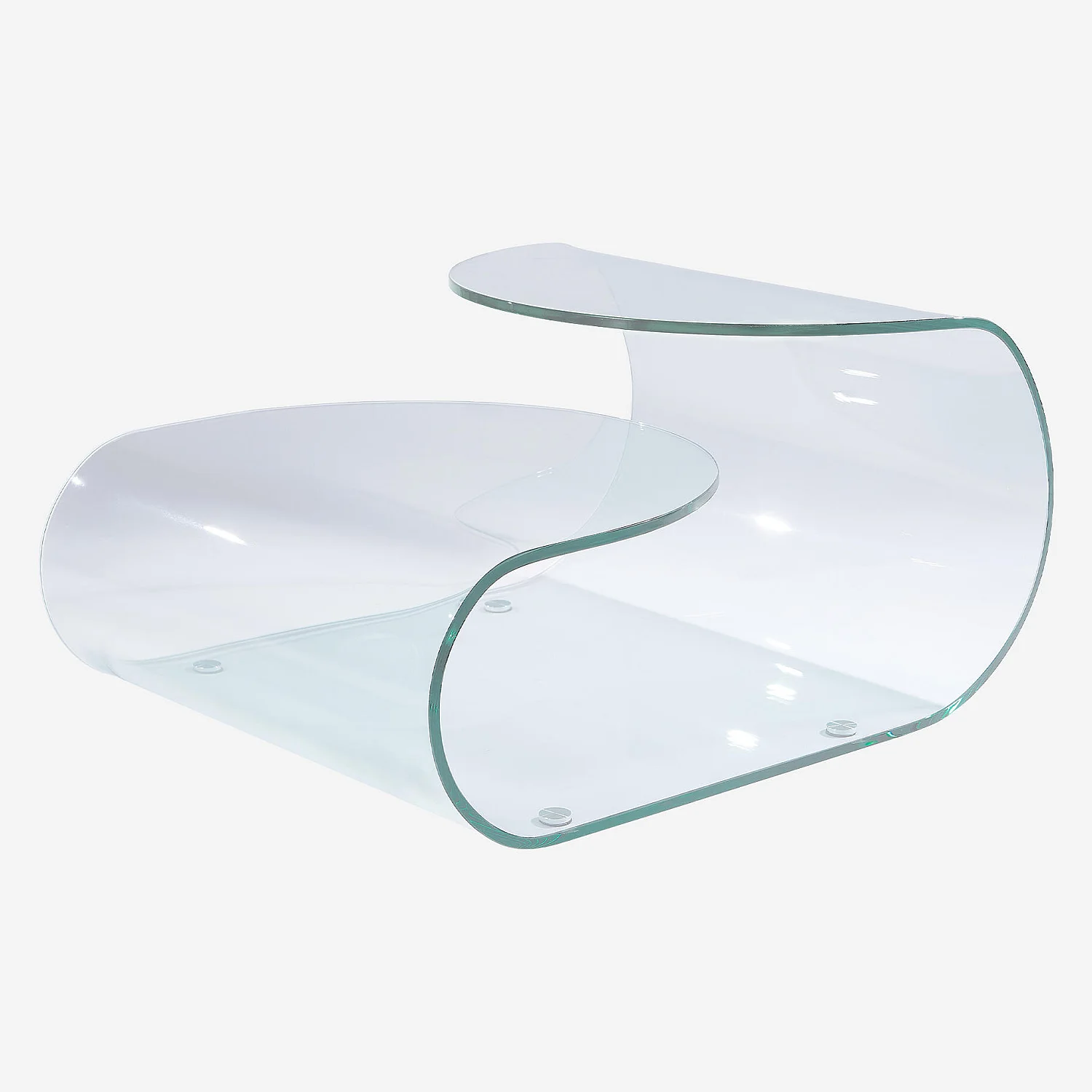 Couchtisch aus gehärtetem Glas - Transparent - 2