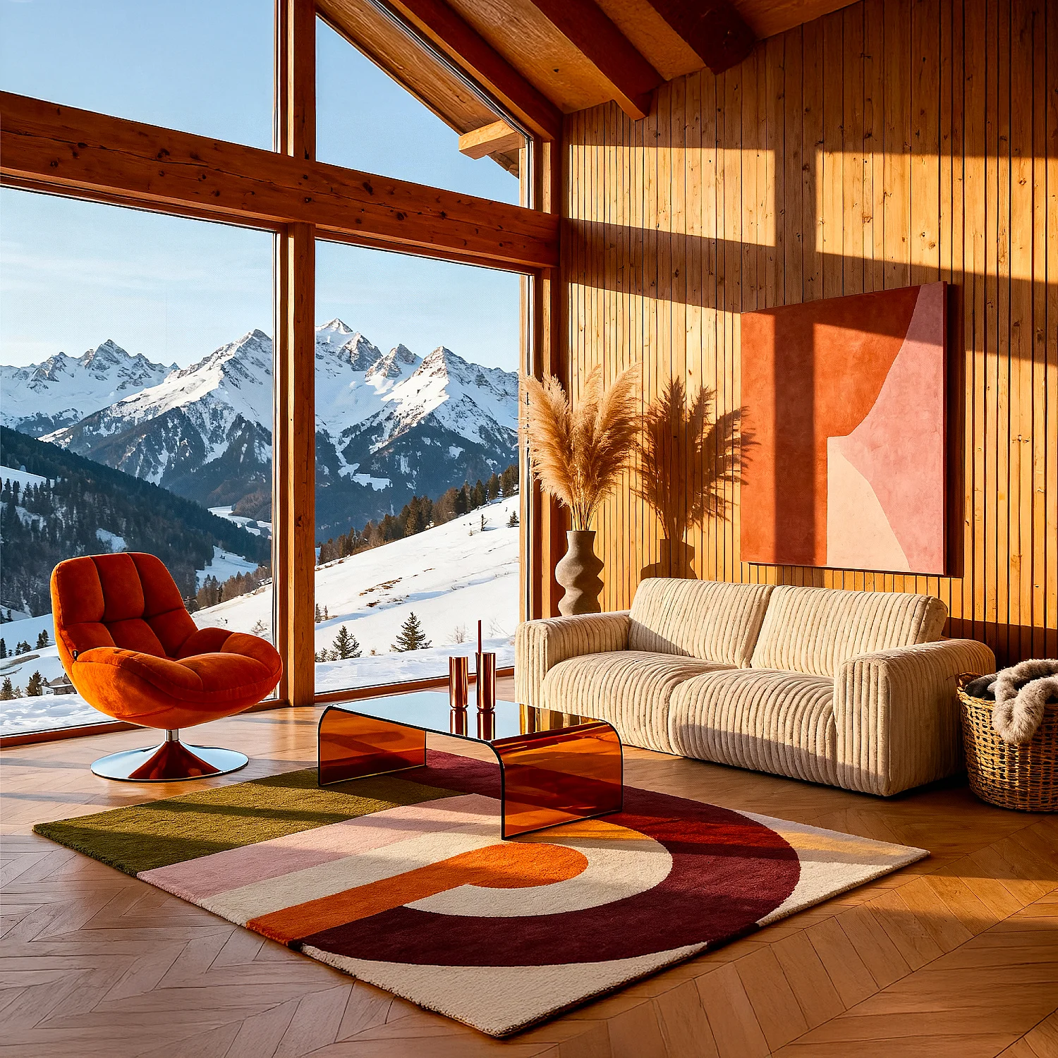 Tavolino rettangolare in vetro temperato - Ambra marrone - 6