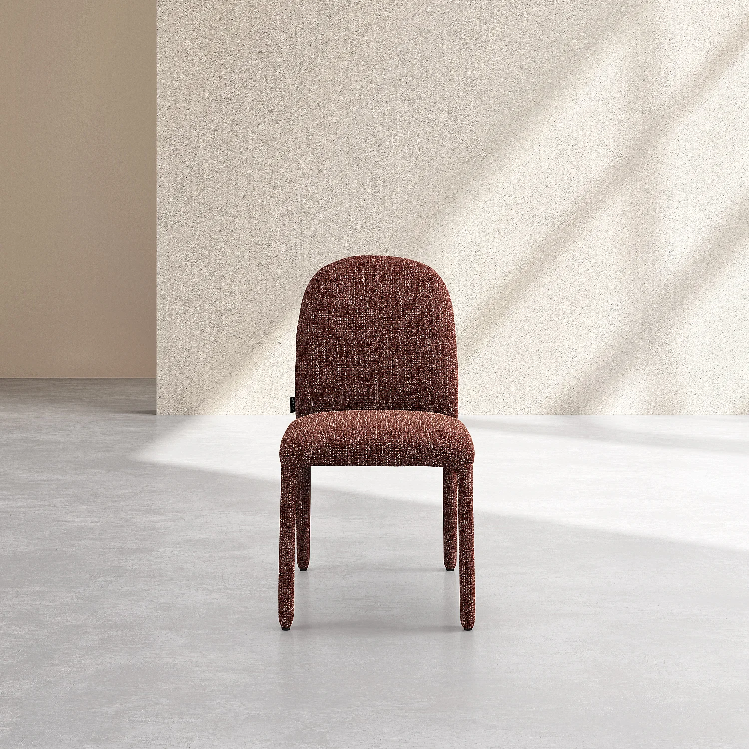 Lot de 2 chaises en tissu texturé - Bordeaux chiné - 2