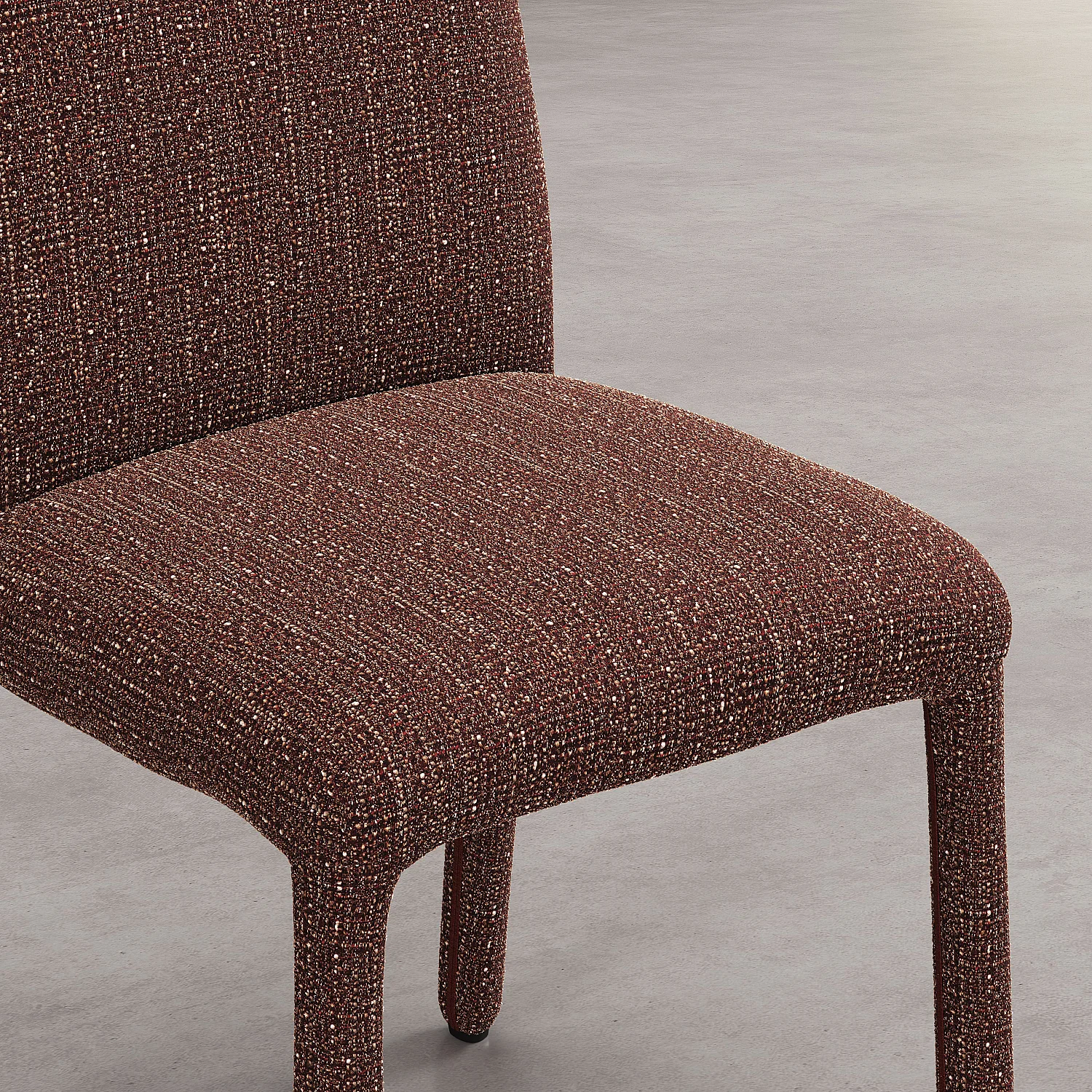 Lot de 2 chaises en tissu texturé - Bordeaux chiné - 3