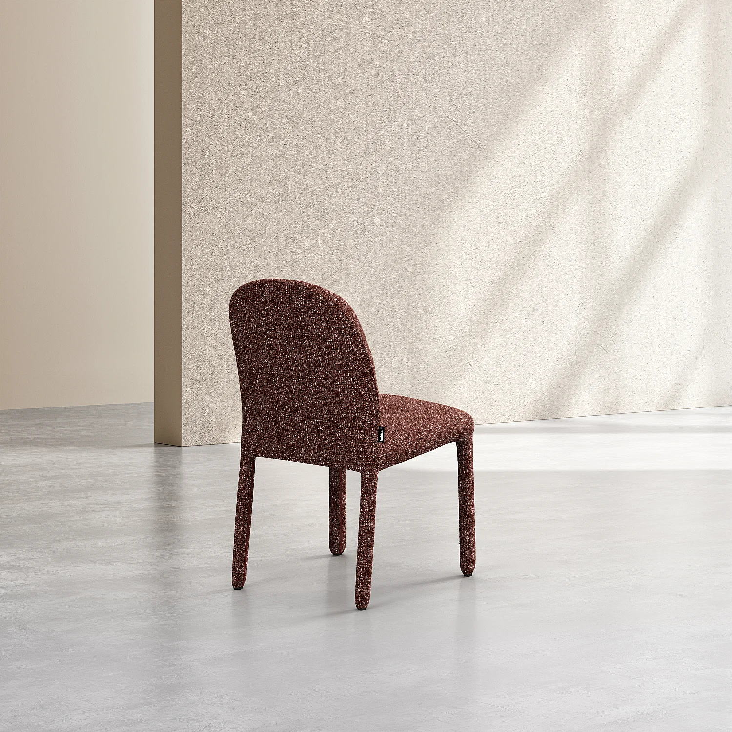 Lot de 2 chaises en tissu texturé - Bordeaux chiné - 7