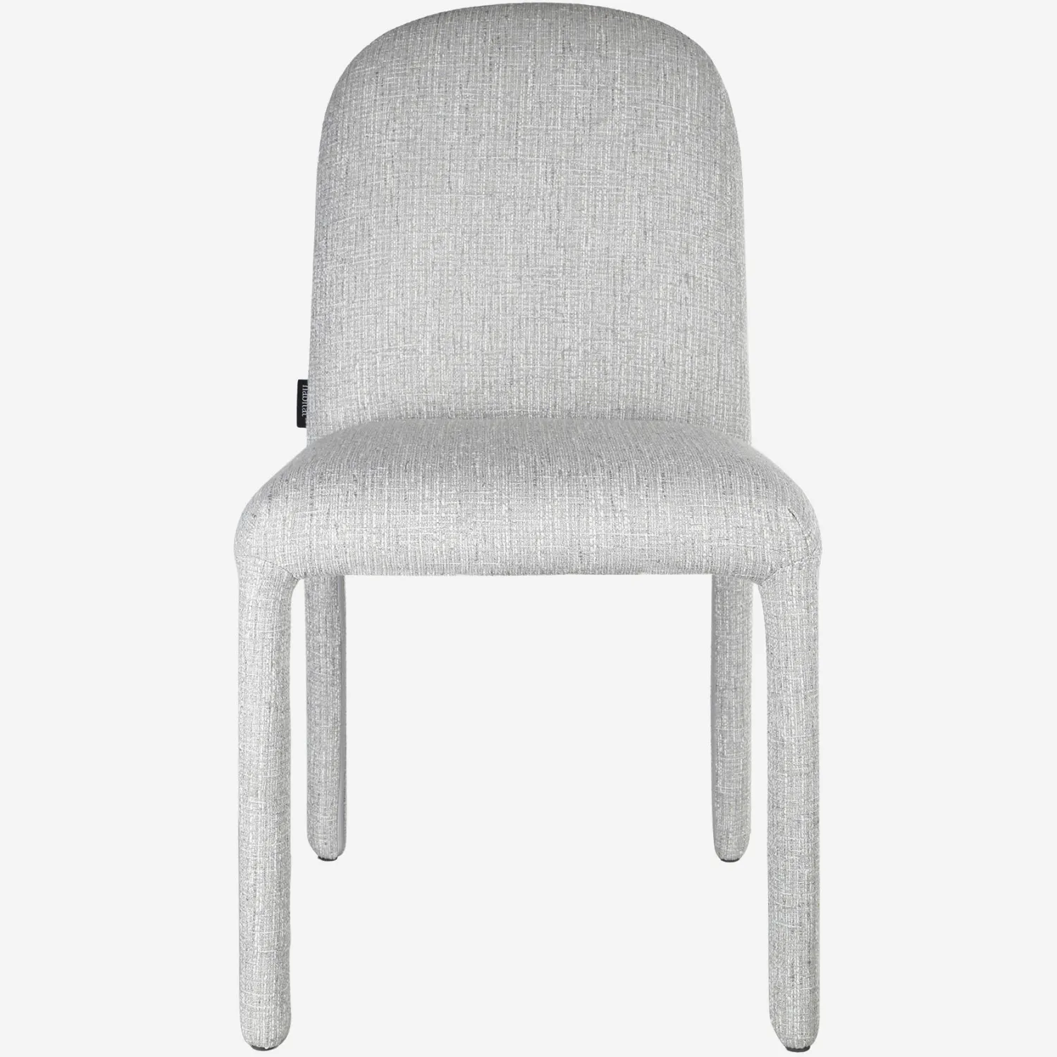 Lot de 2 chaises en tissu texturé - Gris clair