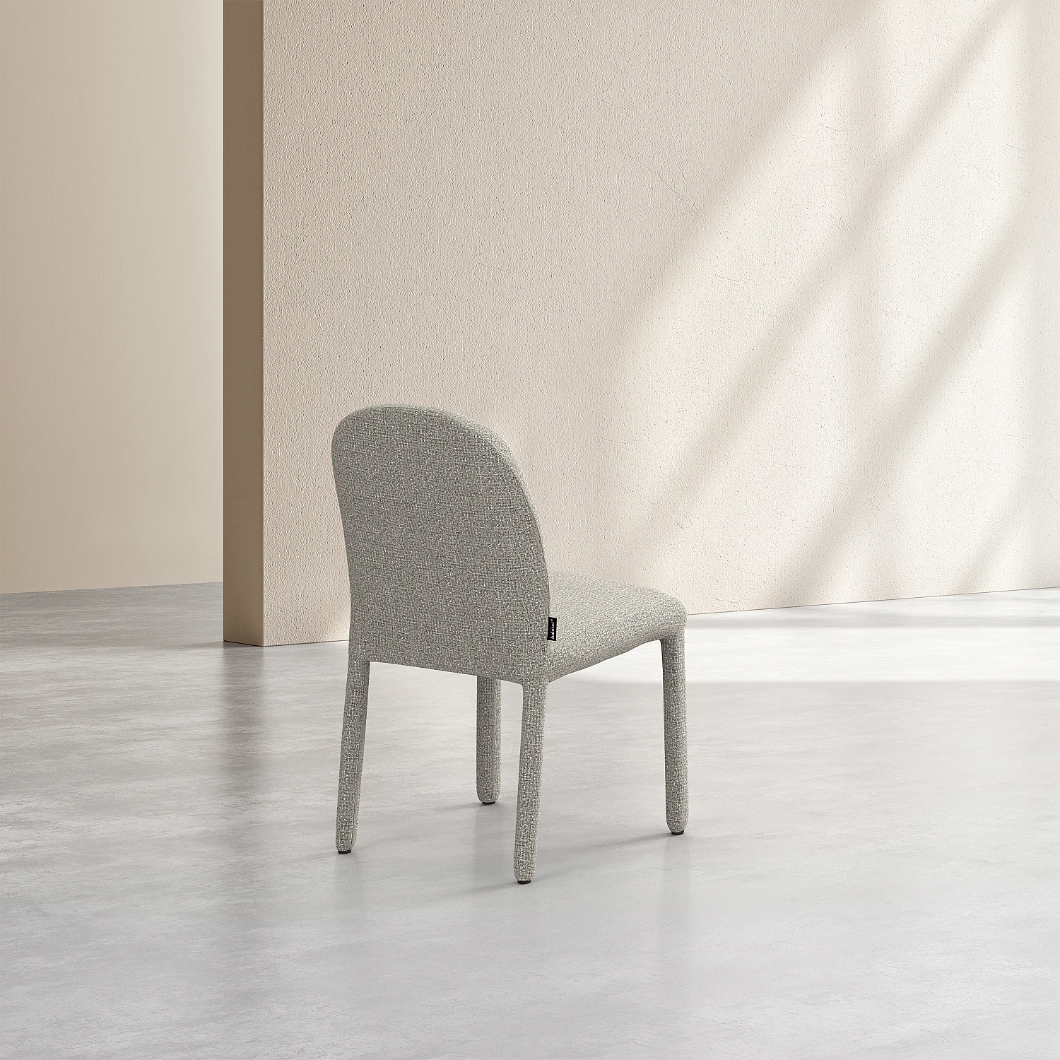 Lot de 2 chaises en tissu texturé - Gris clair - 6