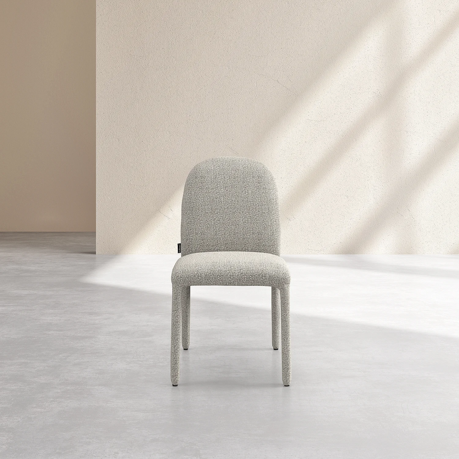 Lot de 2 chaises en tissu texturé - Gris clair - 6