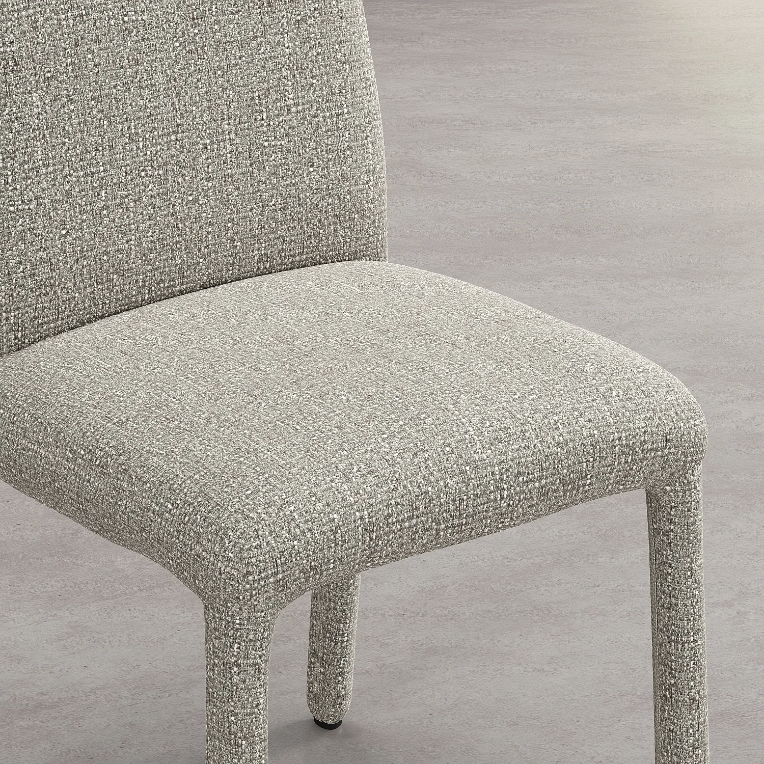 Lot de 2 chaises en tissu texturé - Gris clair - 4