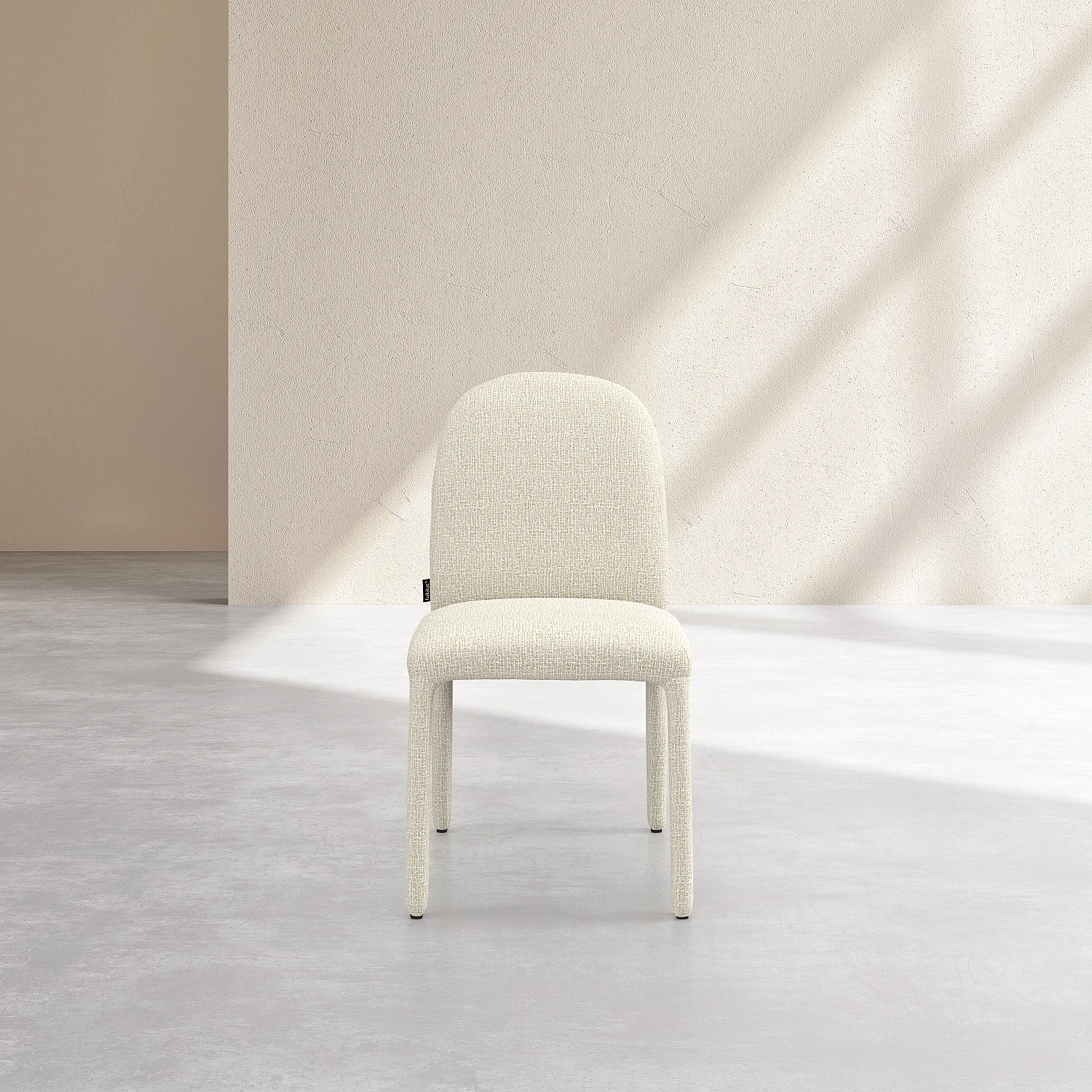 Lot de 2 chaises en tissu texturé - Sable blanc - 2