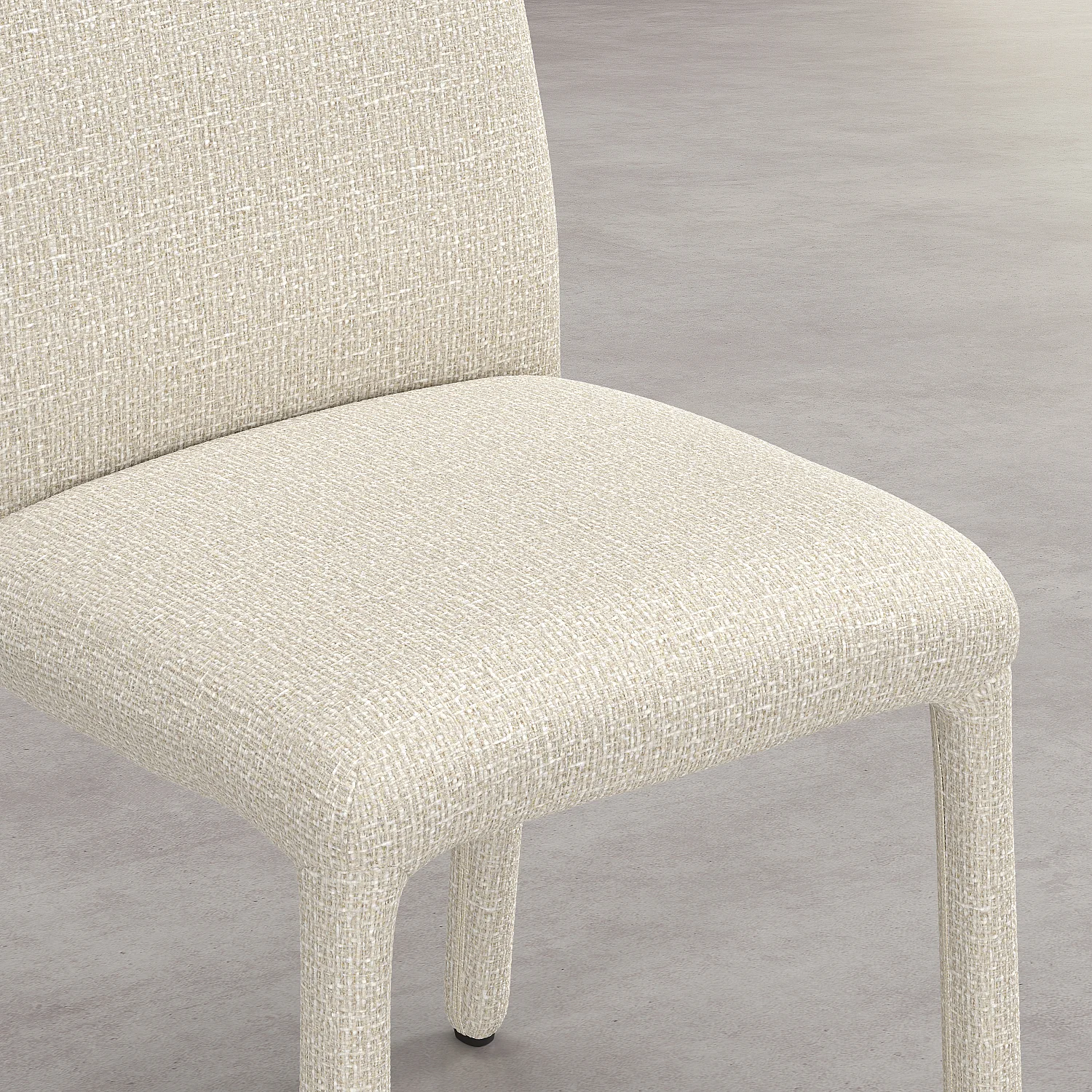 Lot de 2 chaises en tissu texturé - Sable blanc - 3