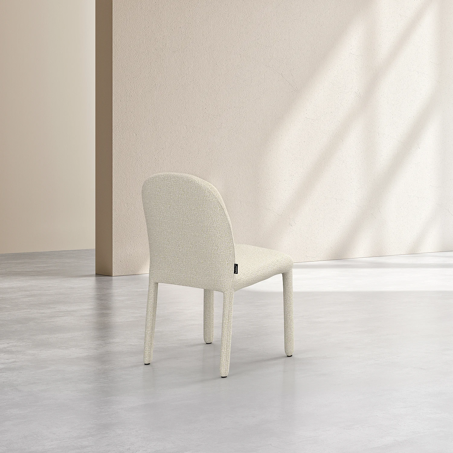 Lot de 2 chaises en tissu texturé - Sable blanc - 5