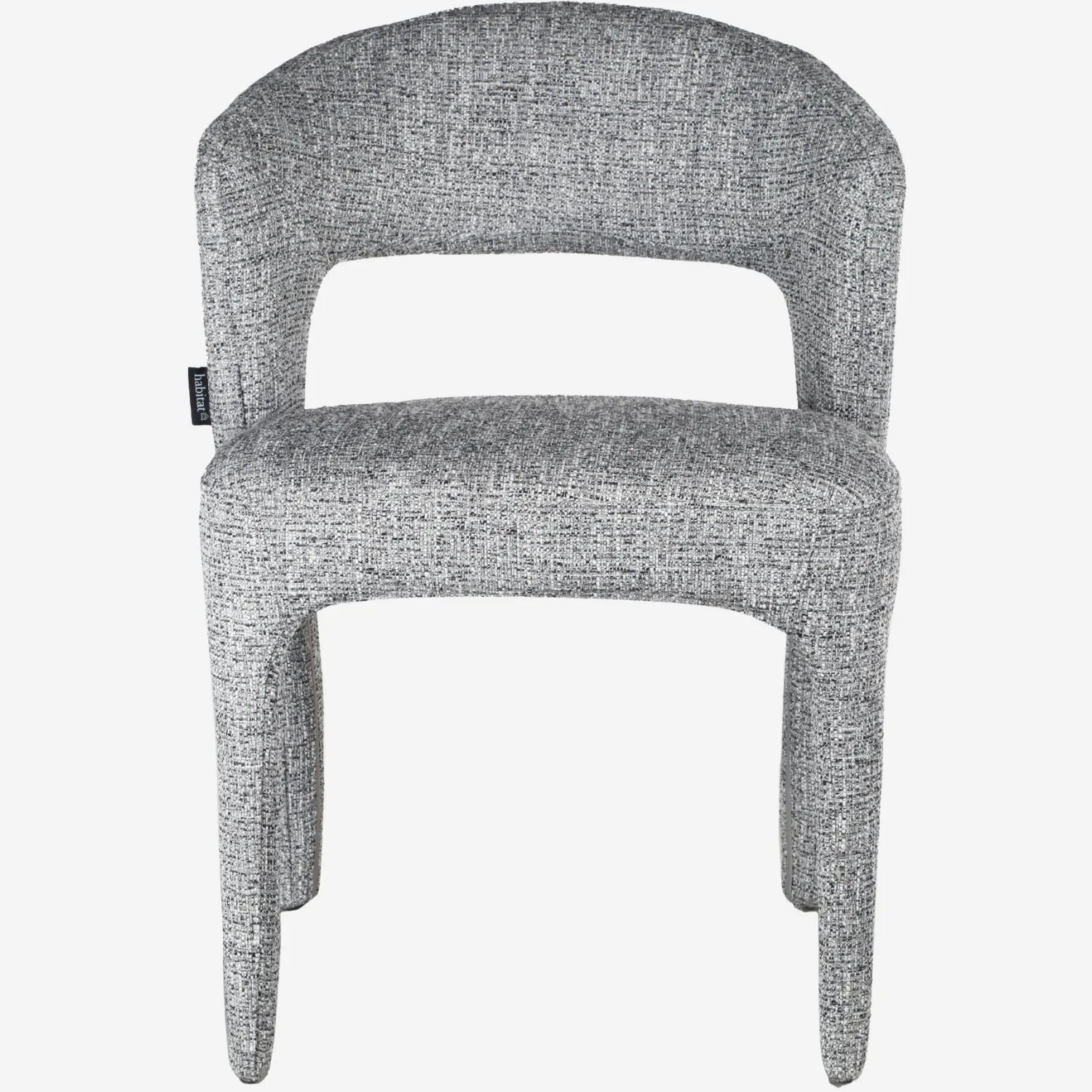 Lot de 2 chaises en tissu texturé - Gris chiné