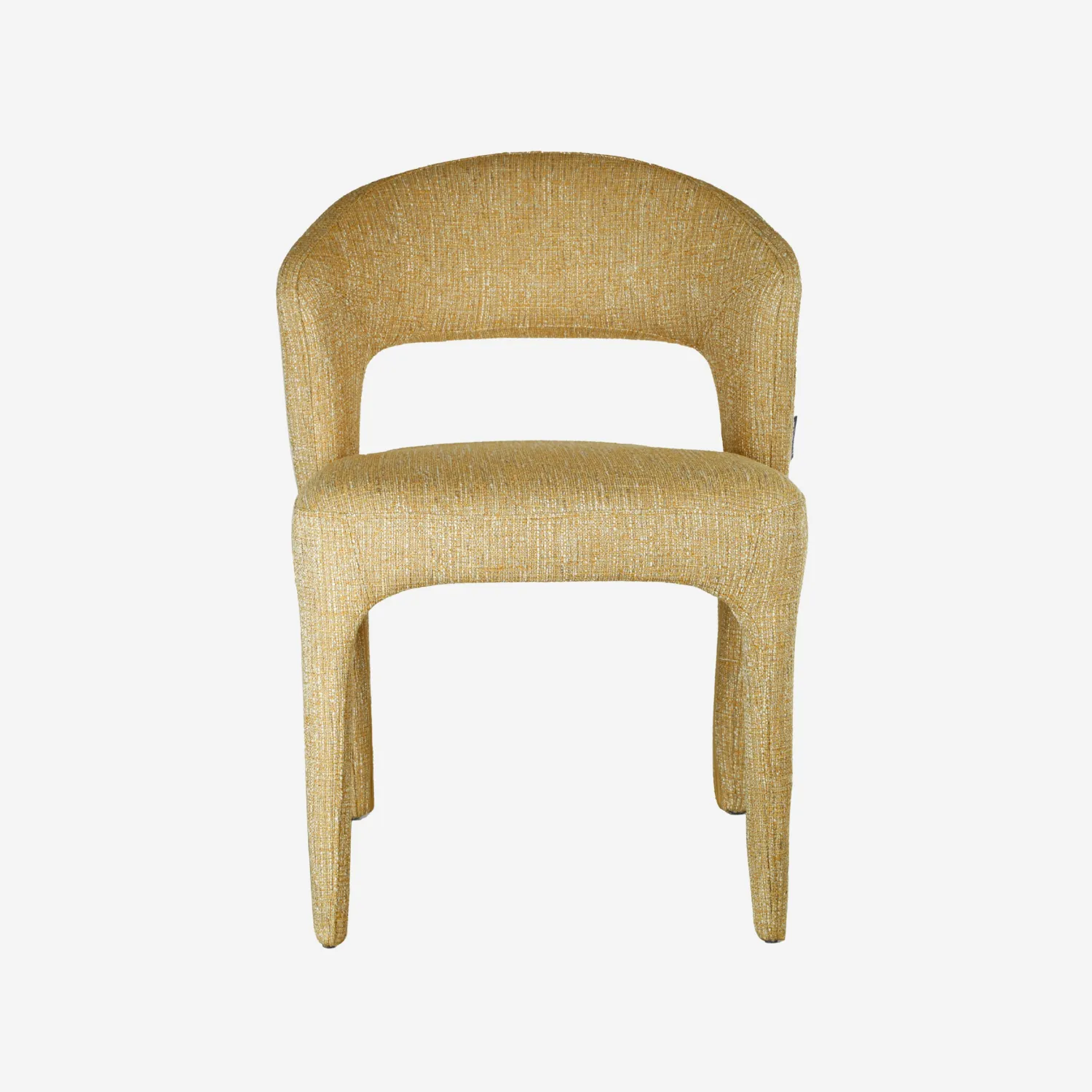 Lot de 2 chaises en tissu texturé - Jaune chiné