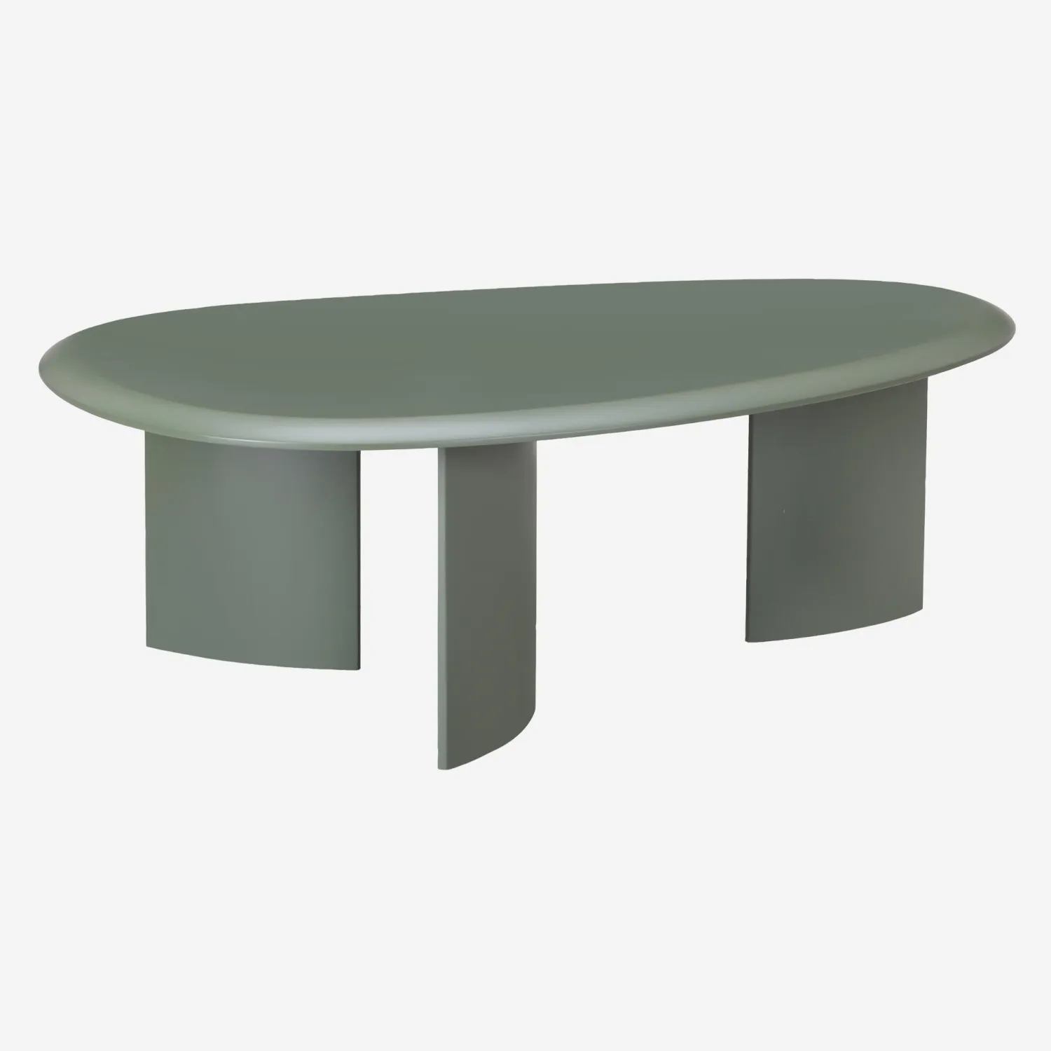 Table basse organique finition mate - Vert argile - 1