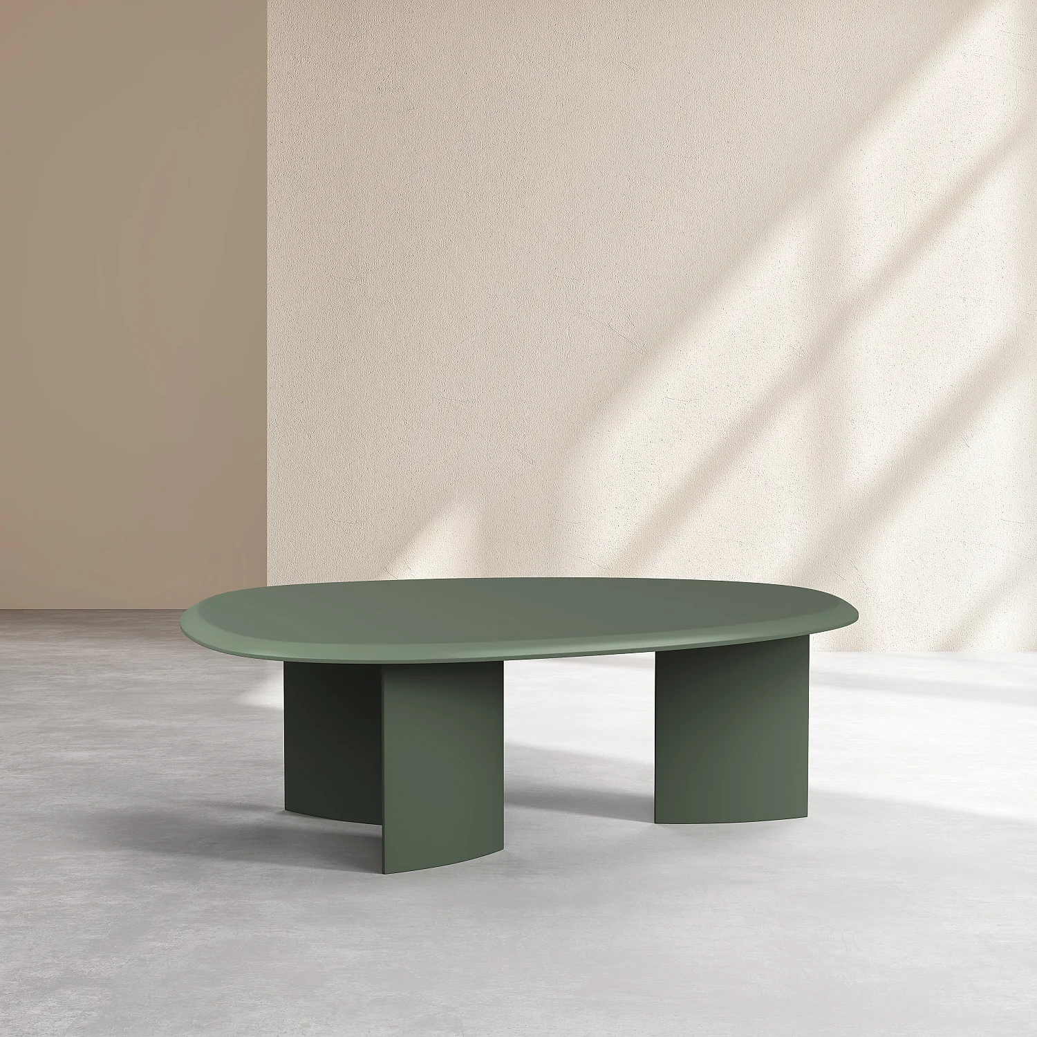 Table basse organique finition mate - Vert argile - 2