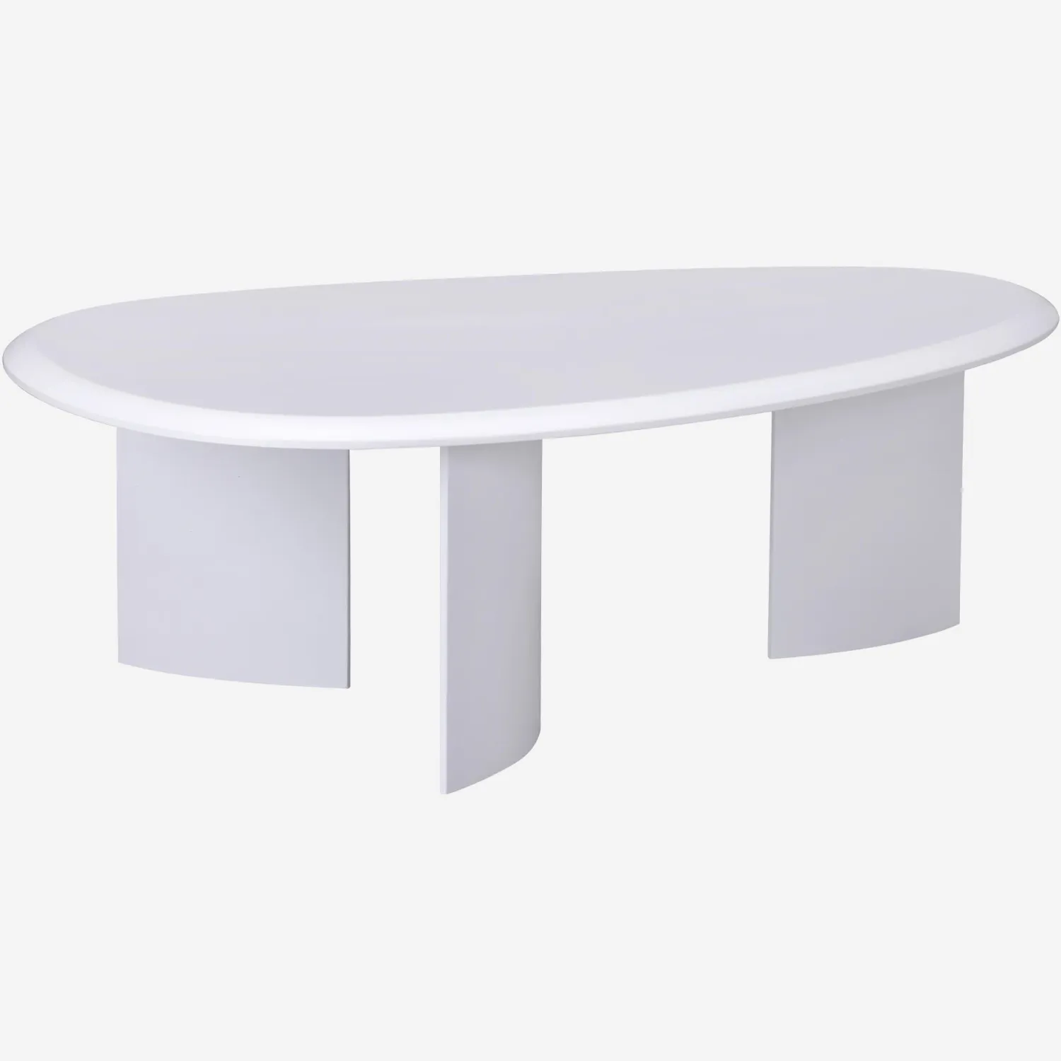 Table basse organique finition mate - Blanc polaire